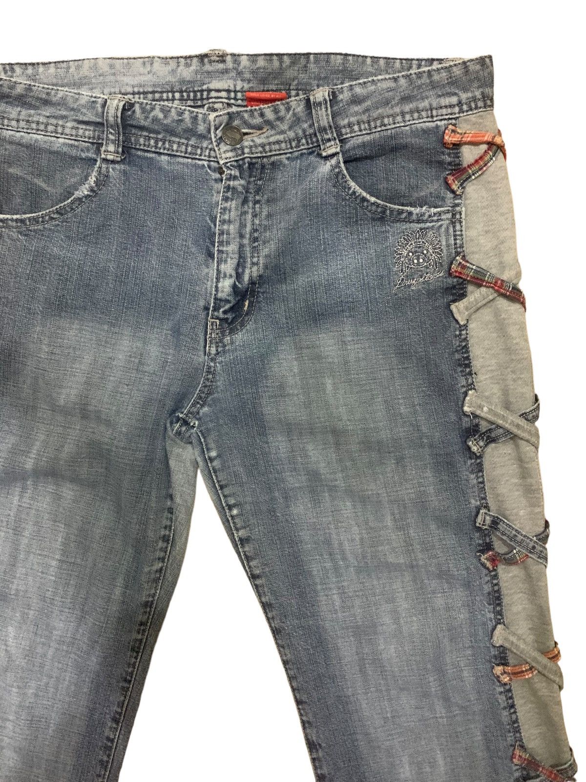 If Six Was Nine × Japanese Brand × Le Grande Bleu (L.G.B.) Vintage Punk Drug Store Bondage Jeans Size US 33 - 10 Thumbnail