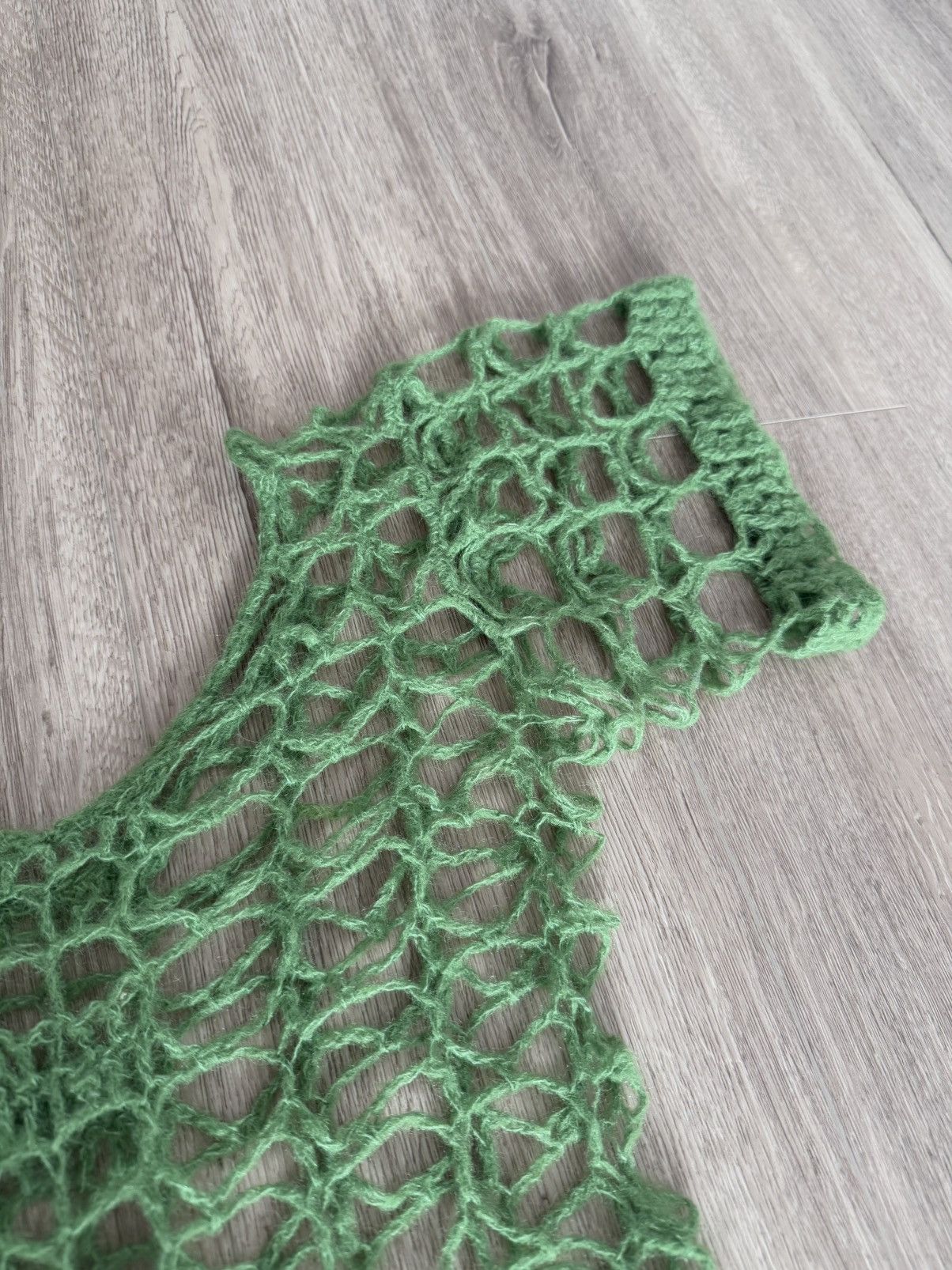 Handmade Handmade green crochet mesh top Size S / US 4 / IT 40 - 2 Thumbnail