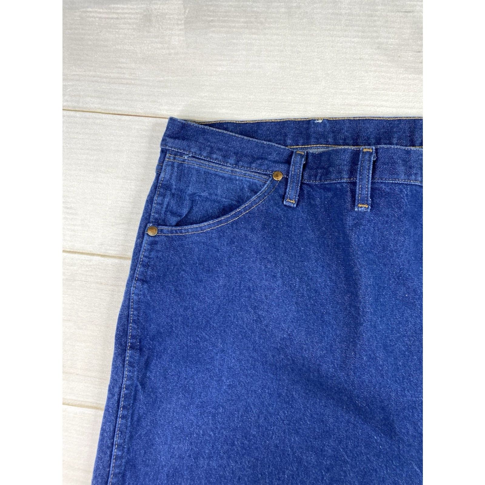 Wrangler VINTAGE Wrangler 13MWZ Jeans 54x32 Cowboy Cut Dark Wash Western Ranch Rodeo Work Y2K Size US 38 / EU 54 - 2 Thumbnail