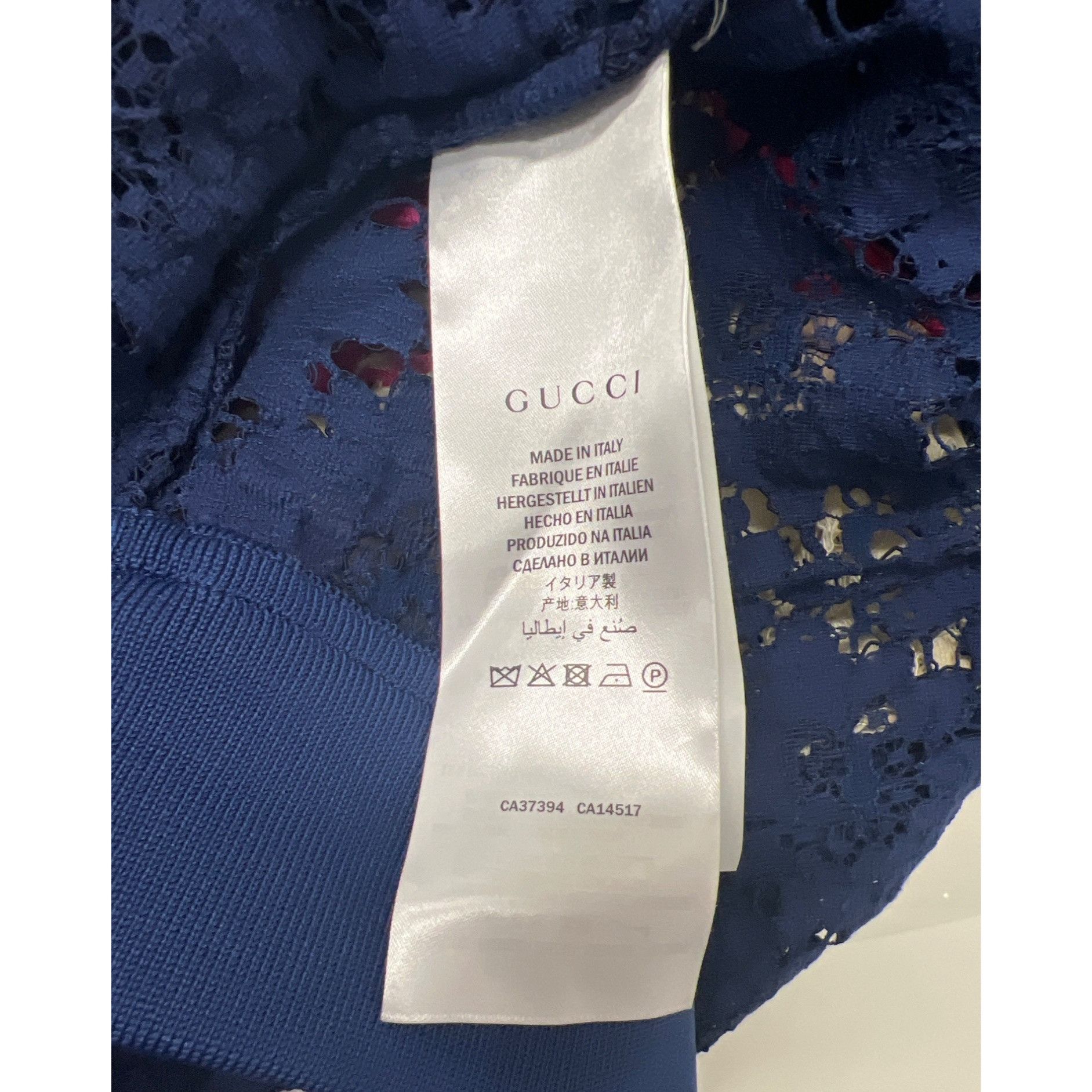 Gucci Gucci Lace Bomber Jacket Pink Navy Cream Zip-Up Logo Patch Size S / US 4 / IT 40 - 12 Thumbnail
