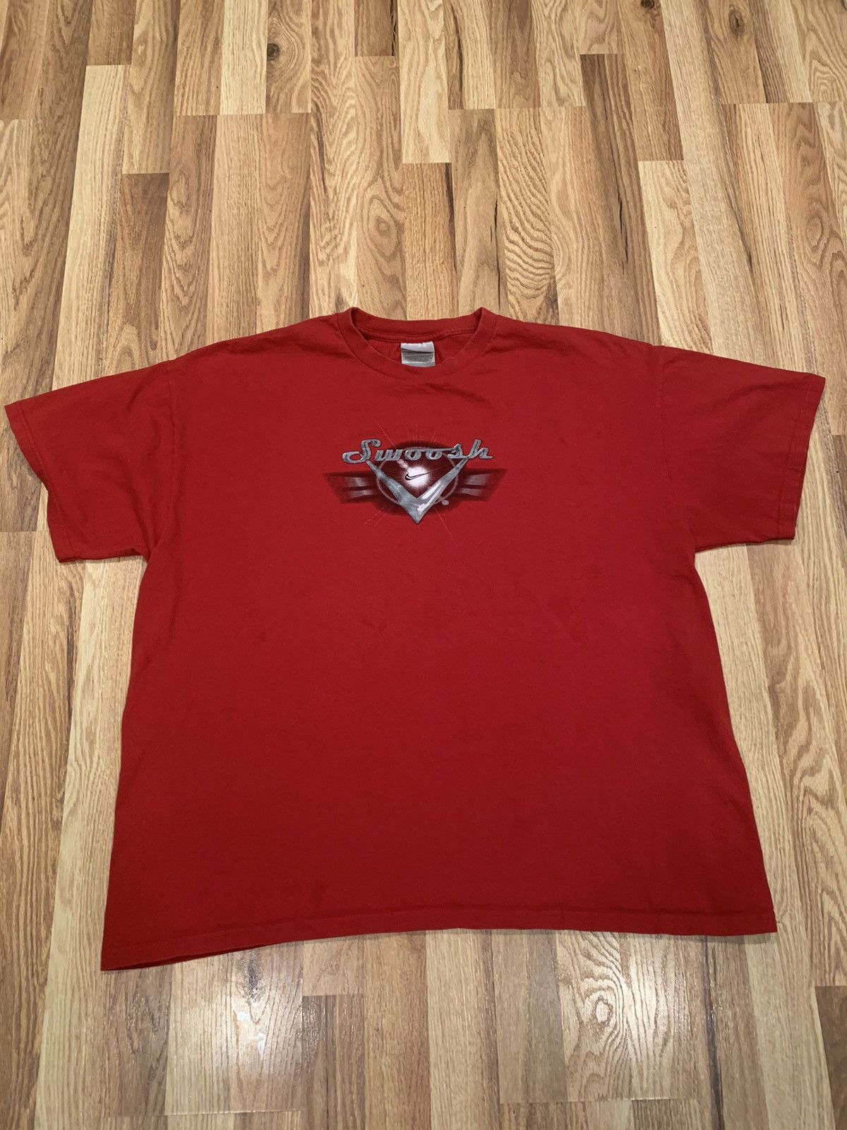 Nike × Vintage Y2K Nike ‘Swoosh’ Gel Print tee Size US XXL / EU 58 / 5 - 1 Thumbnail
