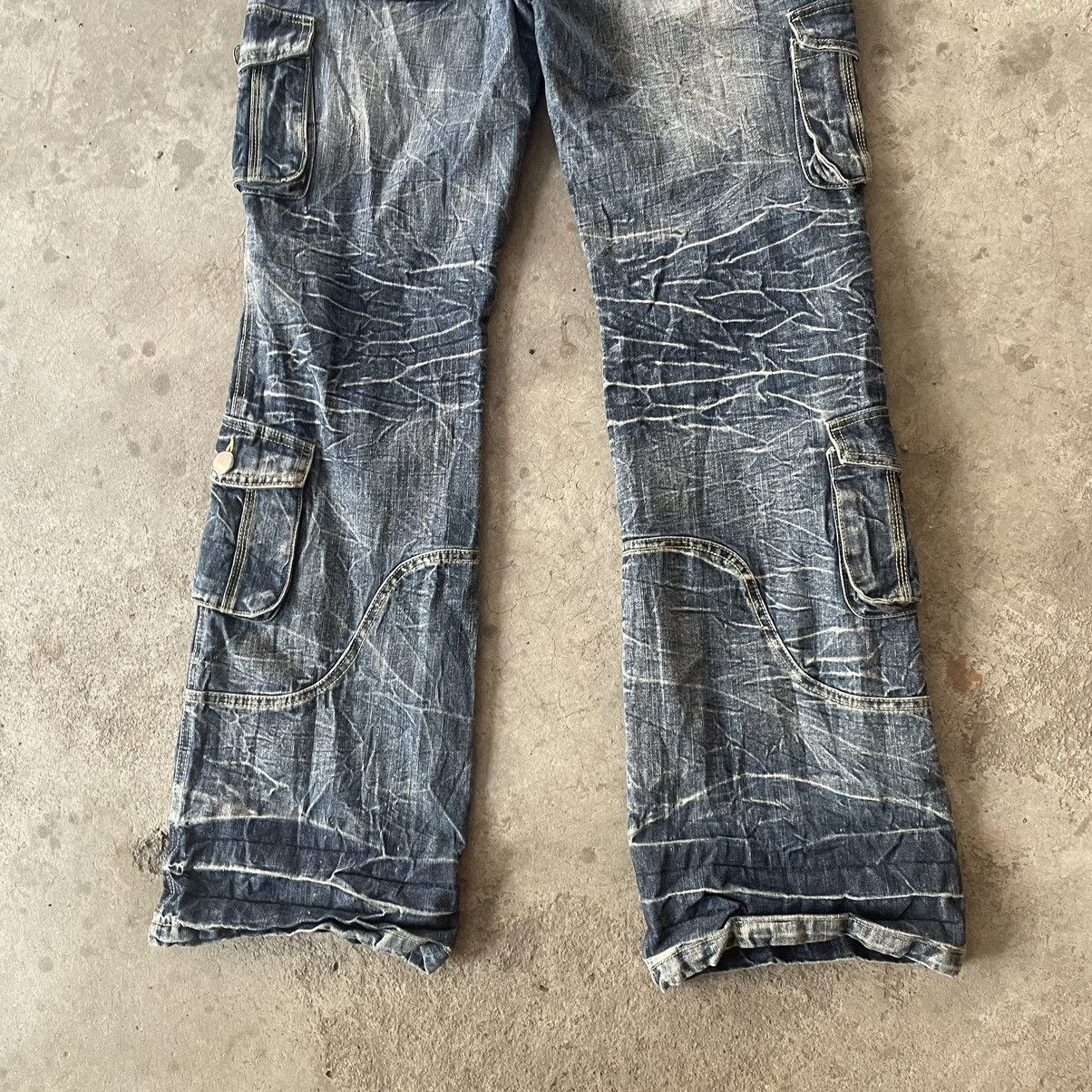 LOWBOX Vintage Lowbox Bondage Cargo Tactical Punk Flare Denim Size US 37 - 7 Thumbnail