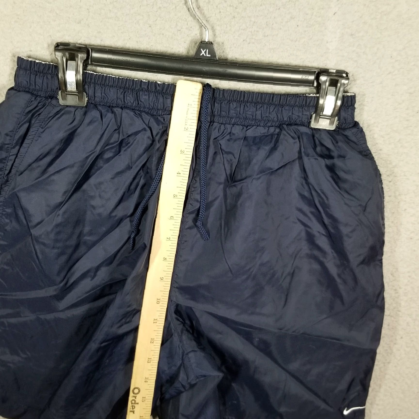 Nike VINTAGE Nike Shorts Basketball Nike Shorts Adult Large Blue 90s Hip Hop Logo Drawstring Pockets Mens Size US 33 - 6 Thumbnail