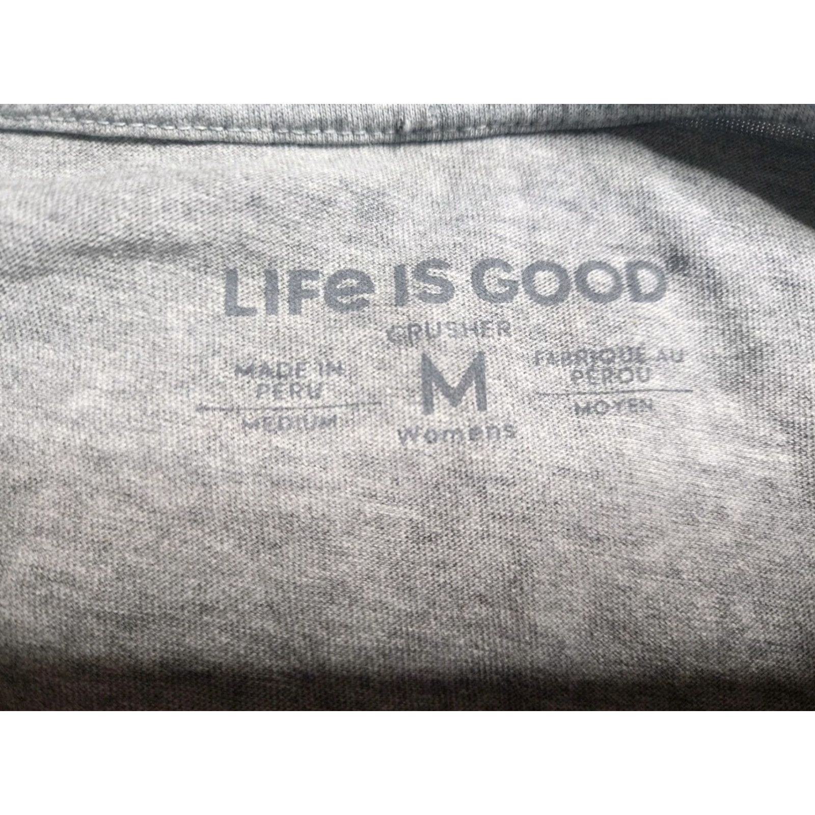 Life is Good Life is Good T-Shirt Pumpkins Gray Short Sleeve V-Neck Fall Halloween Graphic M Womens Size M / US 6-8 / IT 42-44 - 4 Thumbnail
