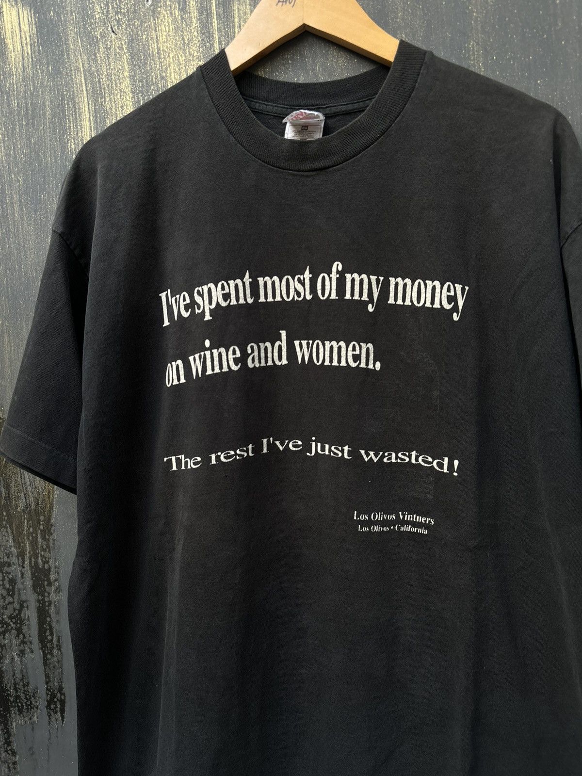 Vintage RARE! Vintage 90’s Wine And Woman Parody Wording Faded Size US XL / EU 56 / 4 - 3 Thumbnail