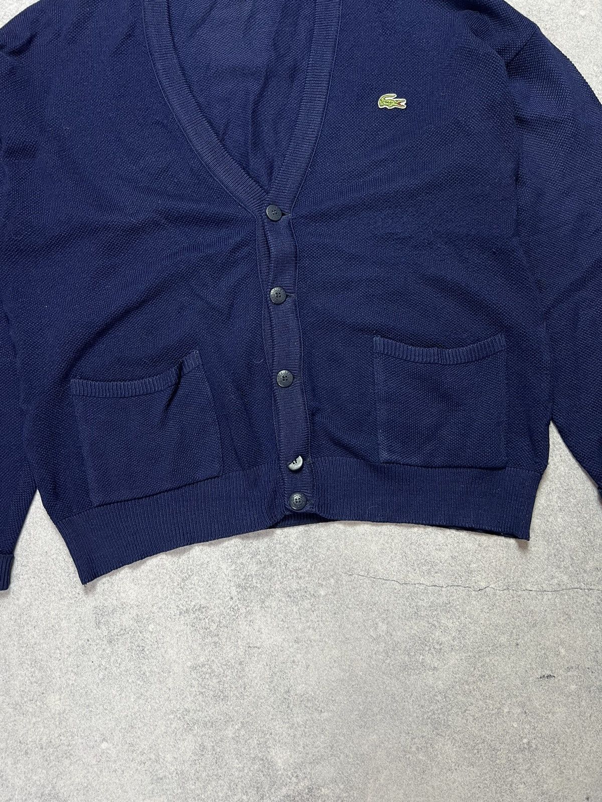 Lacoste Vintage 90s Lacoste Knitted Old Money Luxury Y2K Cardigan Size US XL / EU 56 / 4 - 4 Thumbnail