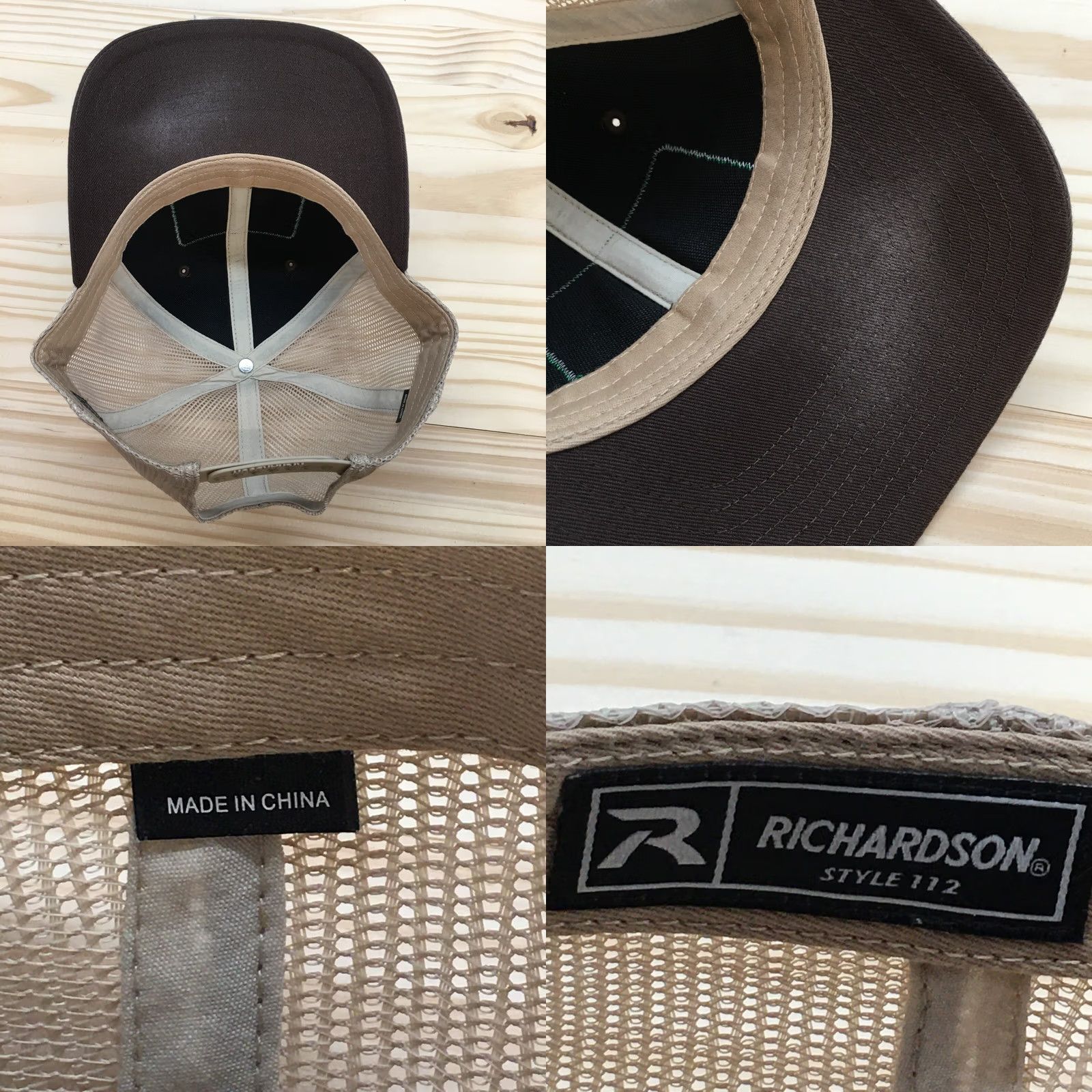 Vintage Richardson Trucker Hat Mens Brown OS Adjustable Embroidered Logo Size ONE SIZE - 8 Thumbnail