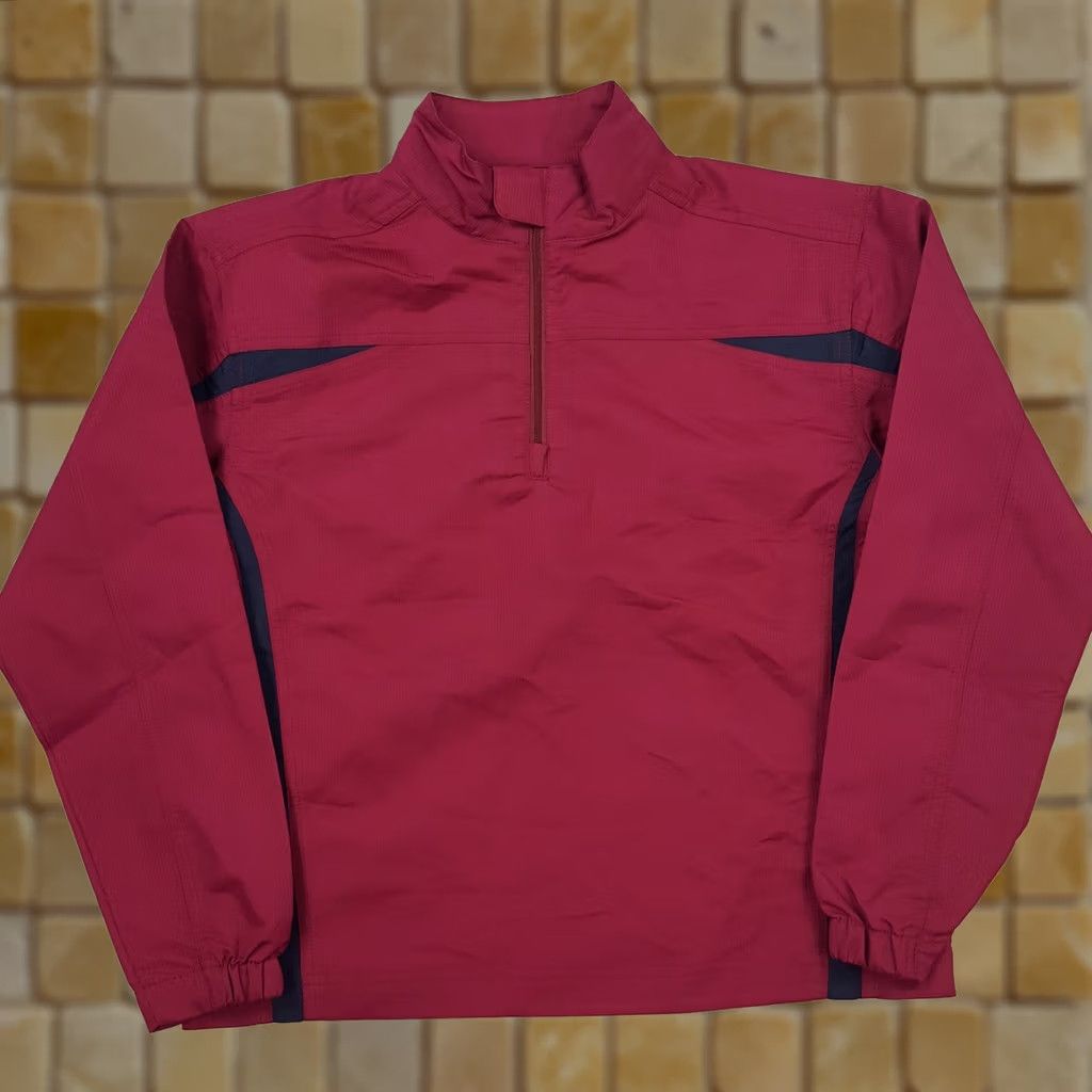 Izod VINTAGE IZOD Windbreaker Jacket Women's M 1/4 Zip Pink Nylon Modern Retro Sports Golf Tennis 90s Y2K 80s Size M / US 6-8 / IT 42-44 - 1 Thumbnail