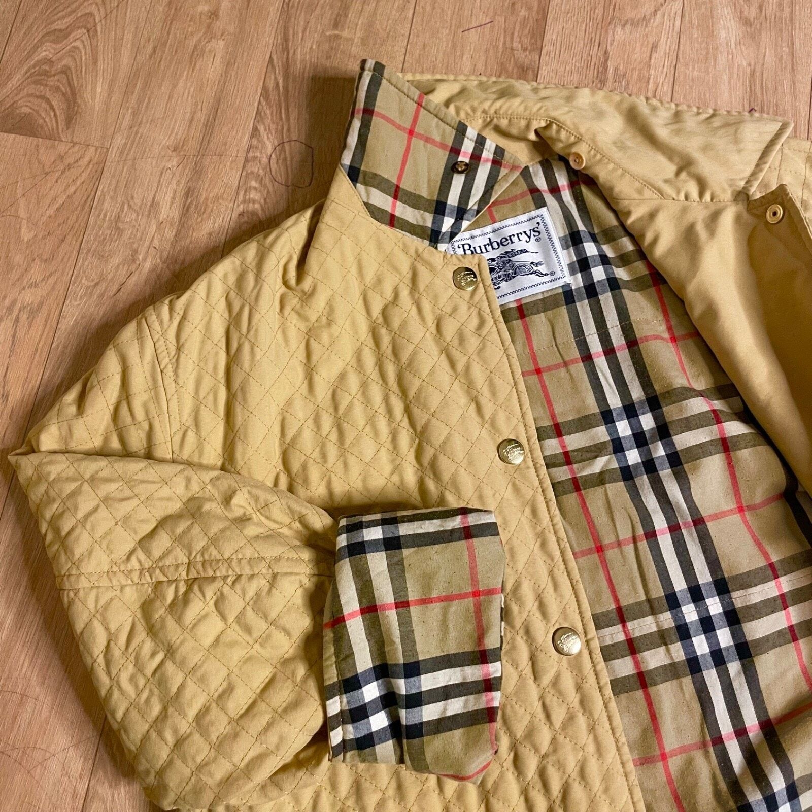 Burberry Burberry Quilted VINTAGE Jacket Nova check Diamond women's Size L / US 10 / IT 46 - 1 Thumbnail