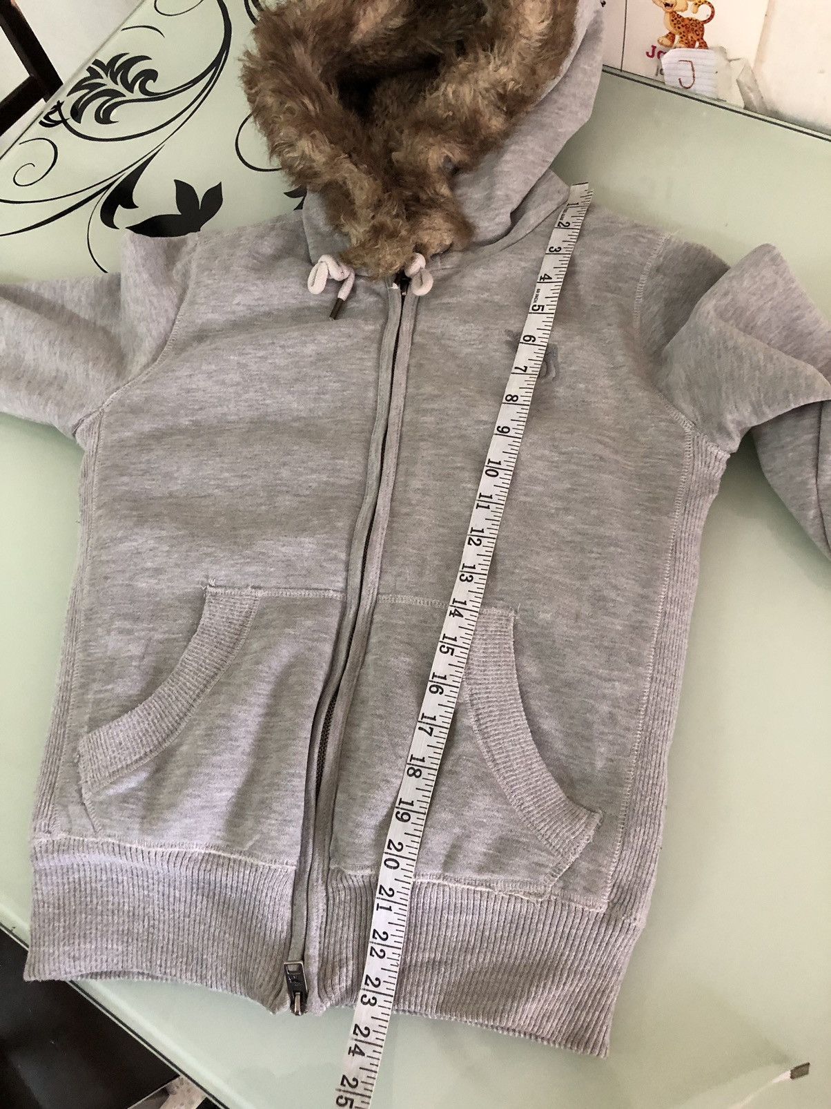 Abercrombie & Fitch Winter Punk Style Abercrombie Fur Sweat Crop Zipper Hoodie Size M / US 6-8 / IT 42-44 - 15 Thumbnail