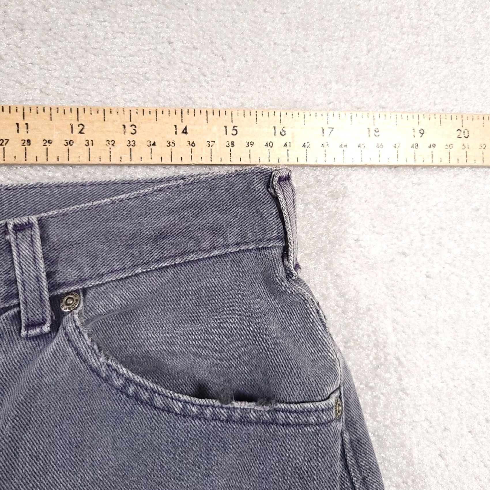 Lee Vintage Lee Riders Tapered Leg Jeans Womens 32X34 Light Gray Denim High Rise - Size 24" / US 00 / IT 34 - 6 Thumbnail