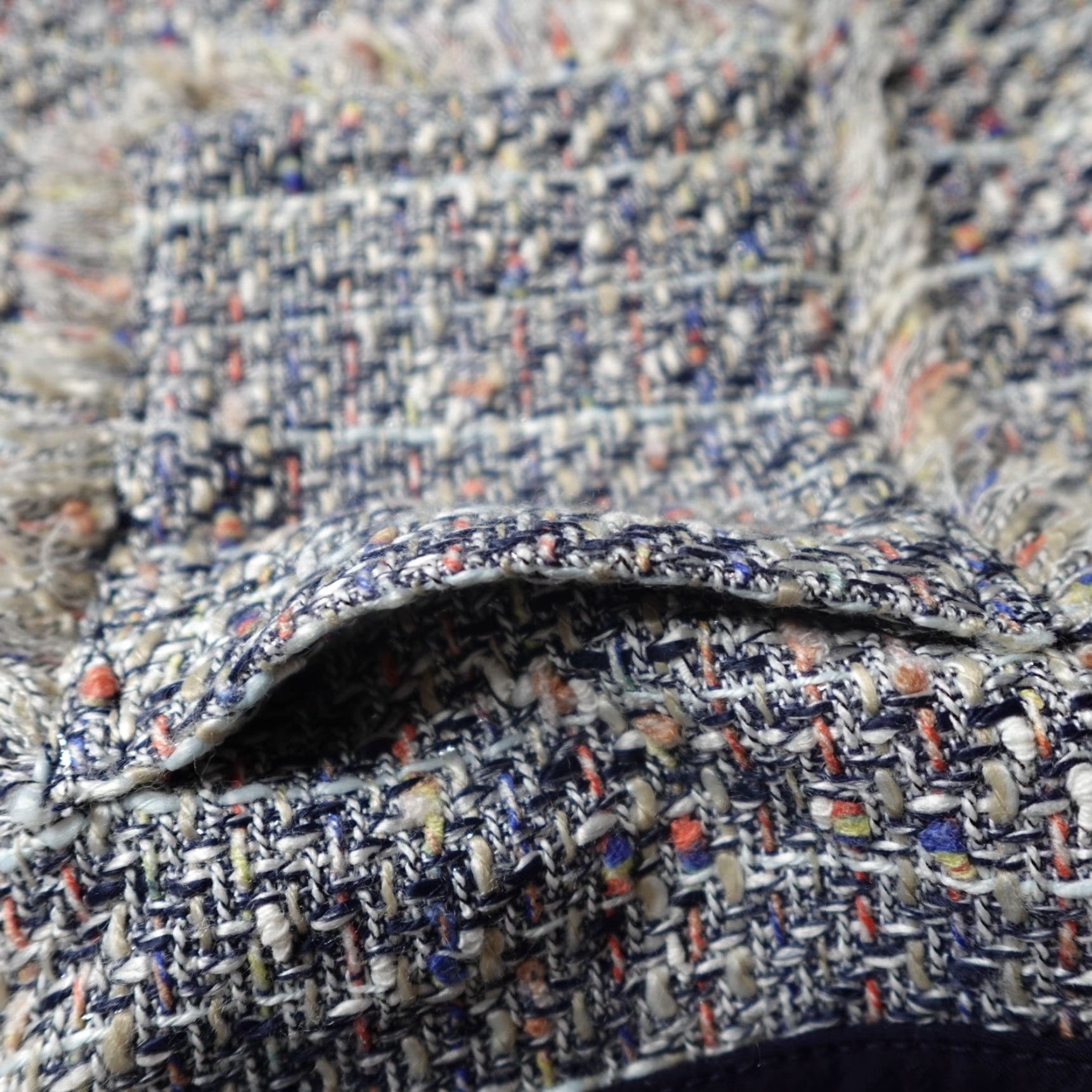 J.Crew J.Crew Skirt Mini 6 Blue Tweed Lined E7383 NEW Womens Slim Rise Mid Short Pattern Solid Zip Size 28" / US 6 / IT 42 - 6 Thumbnail
