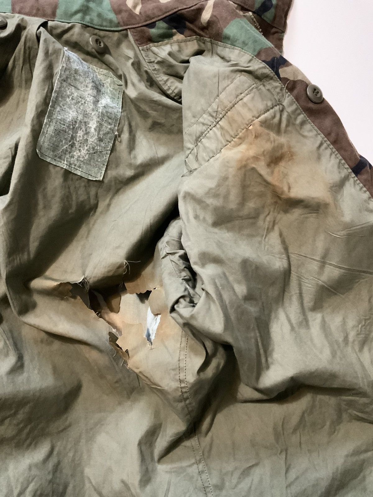 Vintage Vintage US Army Woodland Camo 1st Infantry Field Jacket Size US S / EU 44-46 / 1 - 11 Thumbnail