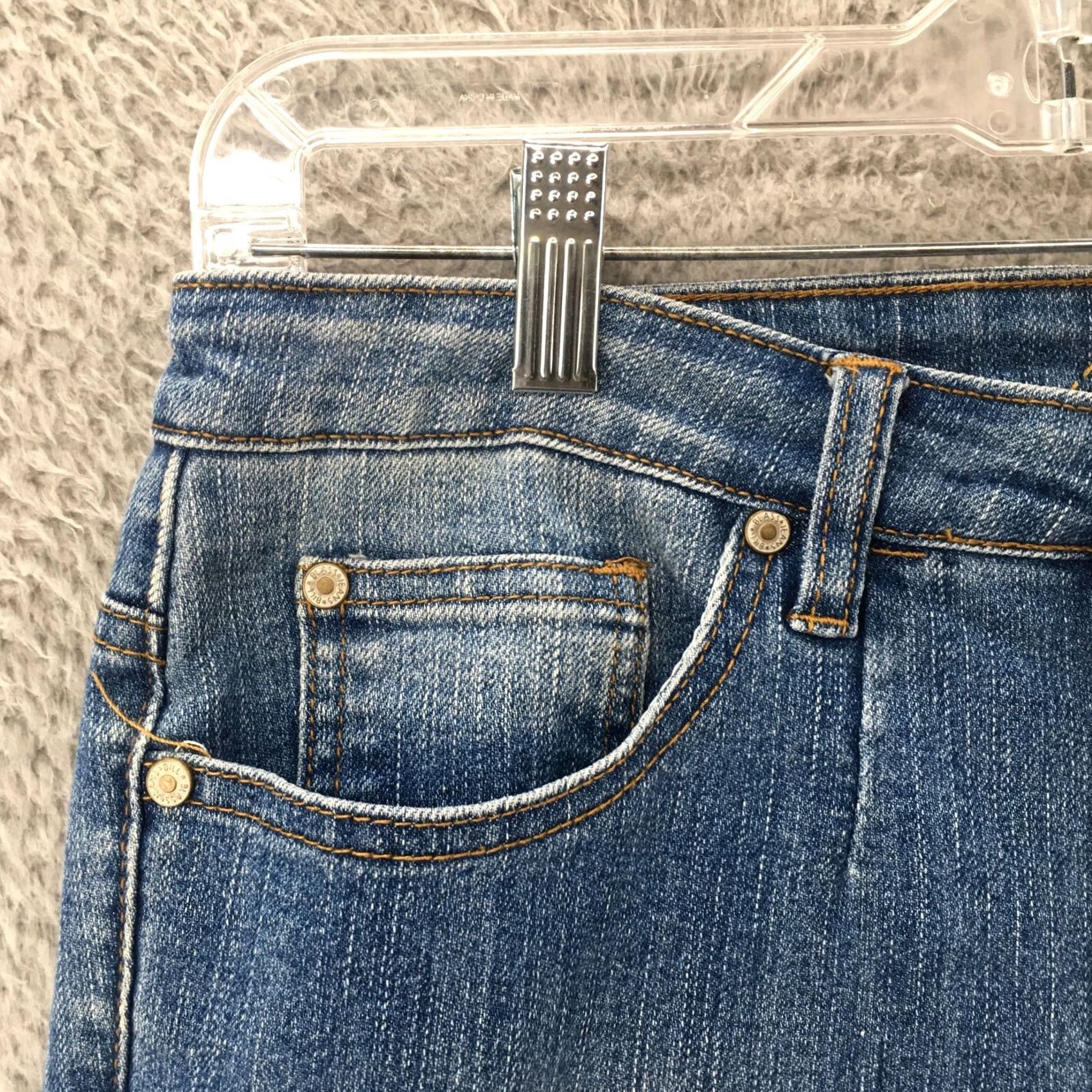 Bill Blass Bill Blass Jeans Womens 8 Bootcut Blue Denim Mid Rise Zip Stretch 5-Pocket Regular Pocketed Comfort Modern Classic Mens Womens Girls Boys Size 30" / US 8 / IT 44 - 3 Thumbnail