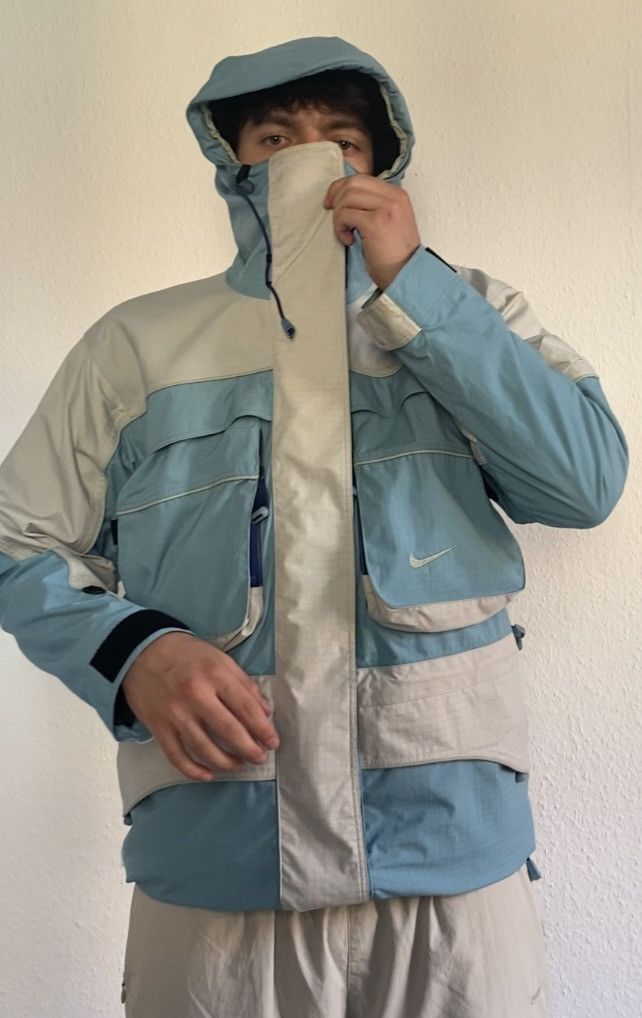 Nike × Nike ACG × Vintage Vintage Nike ACG Hardshell Jacket Parka babyblue creme Size US M / EU 48-50 / 2 - 6 Thumbnail