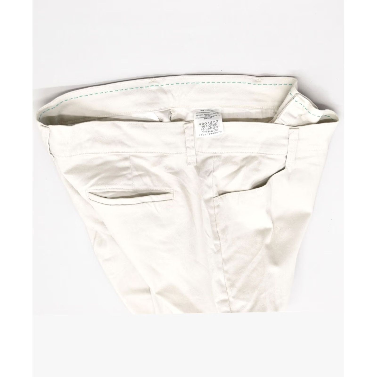 Lee LEE Womens Casual Trousers W38 L33 White Cotton Relaxed Fit Straight CC10 Size 26" / US 2 / IT 38 - 4 Thumbnail