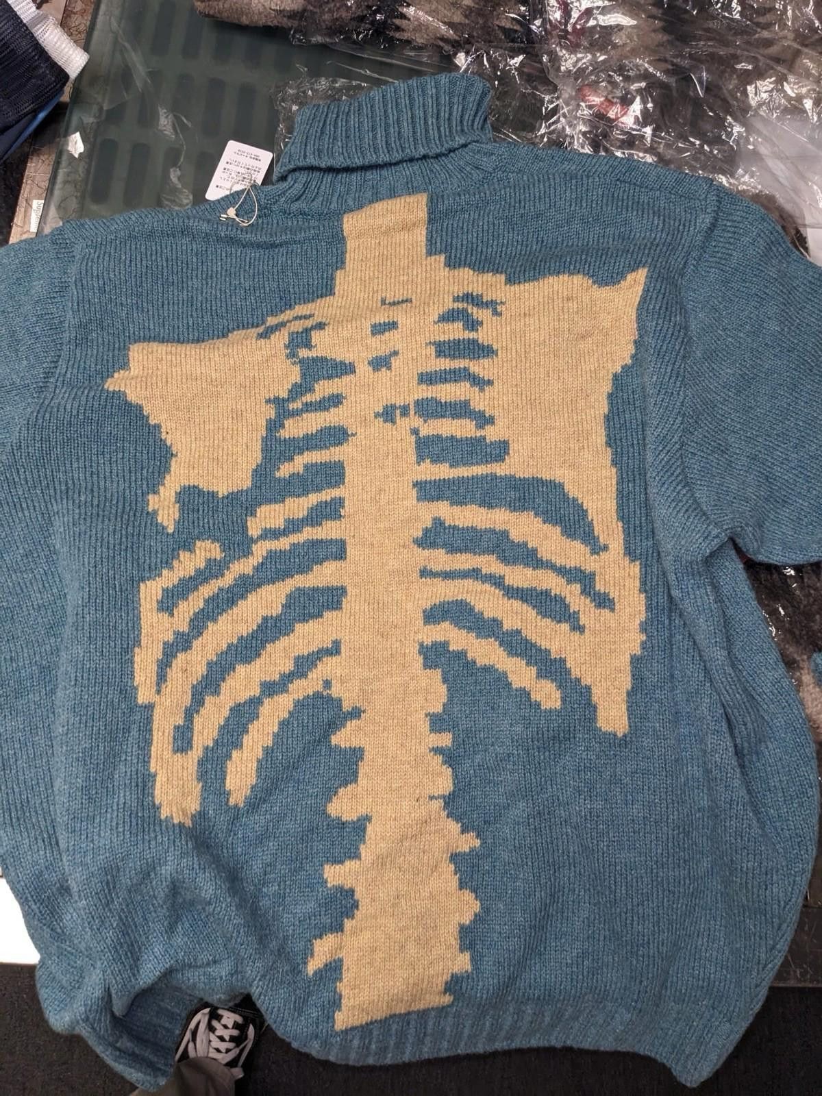 Kapital Kapital 5G Bone Knit High Neck Sweater Blue Size 3 Size US L / EU 52-54 / 3 - 5 Thumbnail