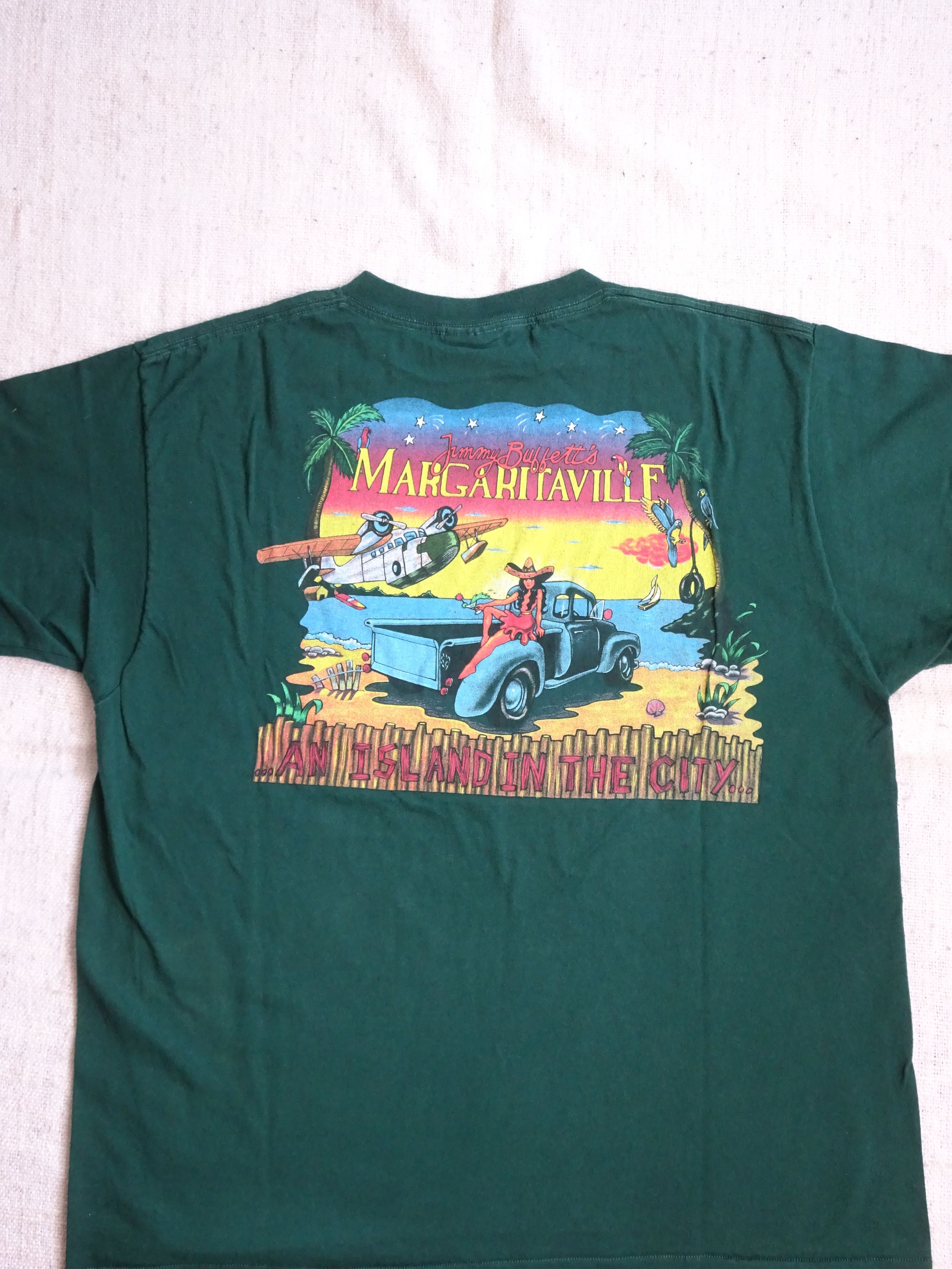 Vintage Vtg 90s Single Stitch Jimmy Buffett Margaritaville Tee Size US XL / EU 56 / 4 - 5 Thumbnail