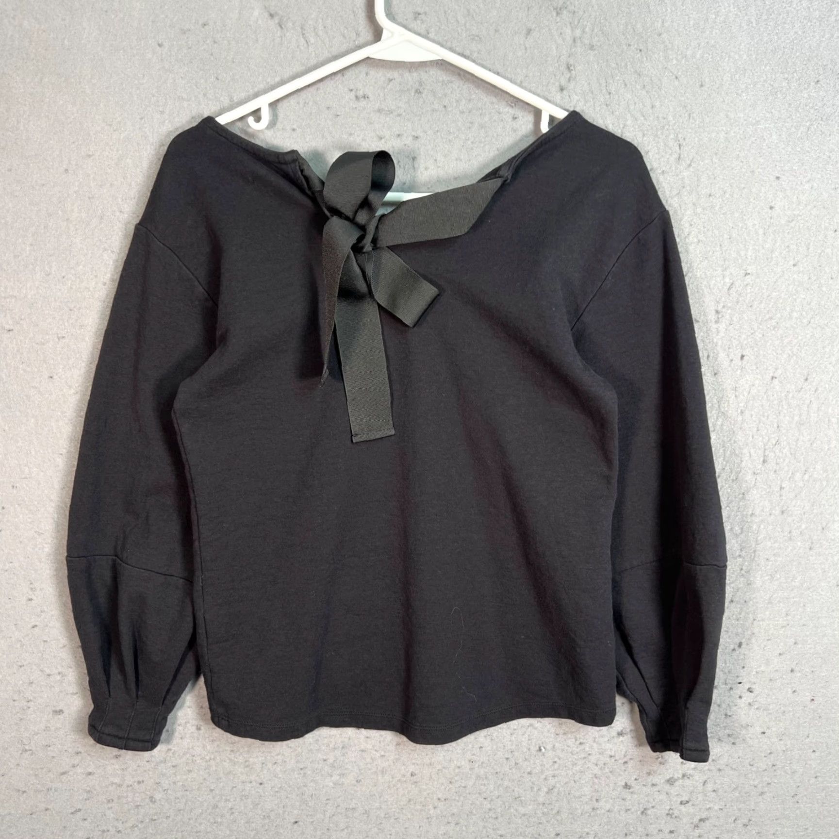 Vintage Halogen Womens Black V-Neck Top With Bow Detail Size XXS Size XXS / US 00 / IT 34 - 2 Thumbnail