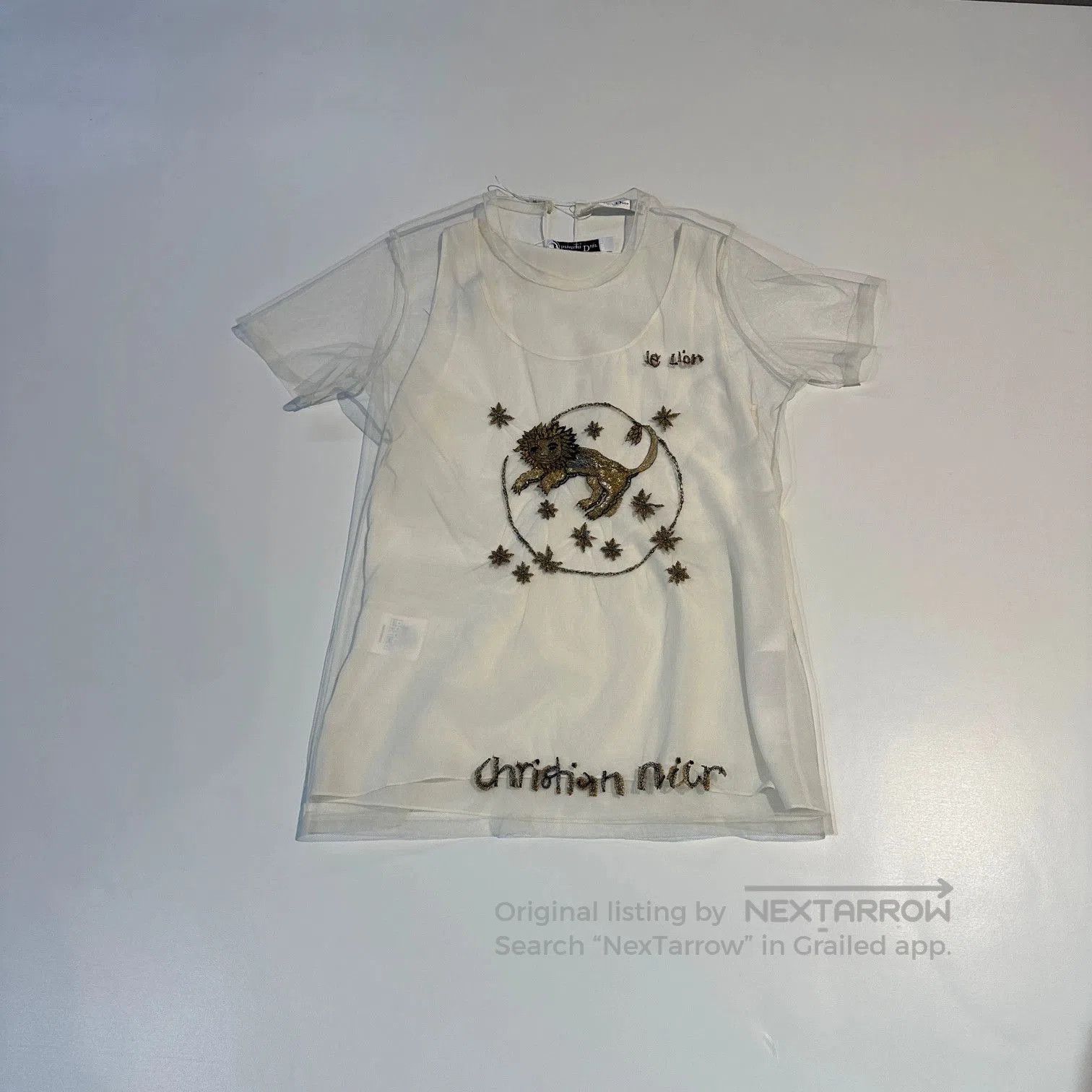 Dior dior constellation series mesh short sleeve top. Size US L / EU 52-54 / 3 - 1 Thumbnail