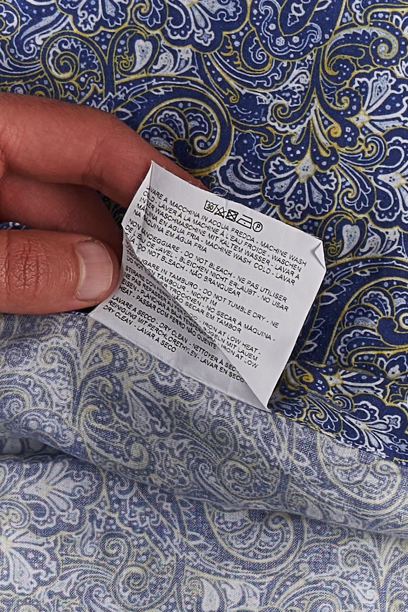 Etro ETRO PAISLEY COTTON SHIRT BLUE/YELLOW Size US M / EU 48-50 / 2 - 4 Thumbnail
