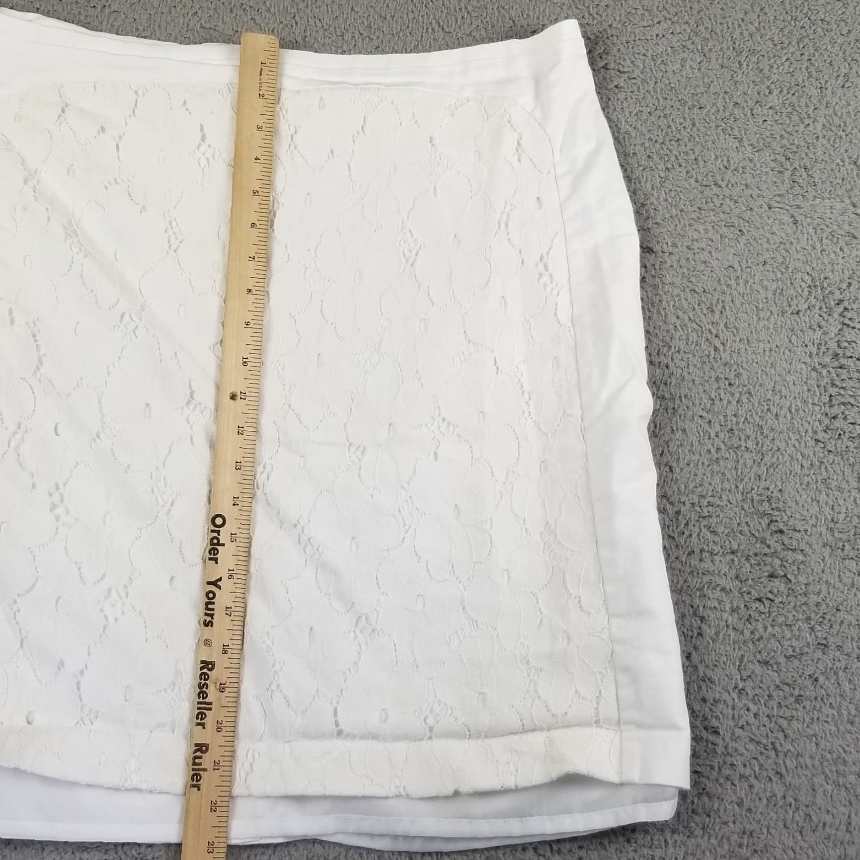 Worthington Worthington Lined Sheer Lace White Knee-length A-line Skirt Plus 20W Vintage No Mens Womens Girls Size 42" / US 20 - 5 Thumbnail