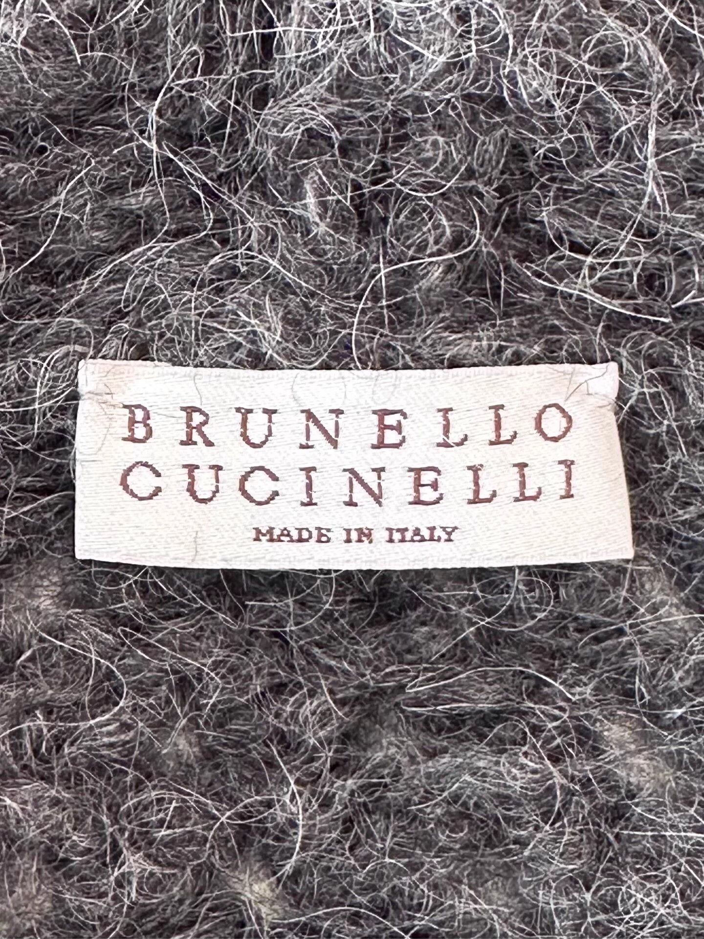 Brunello Cucinelli Brunello Cucinelli Women's Gray Alpaca Hooded Cable Knit Sweater S New Size S / US 4 / IT 40 - 6 Thumbnail