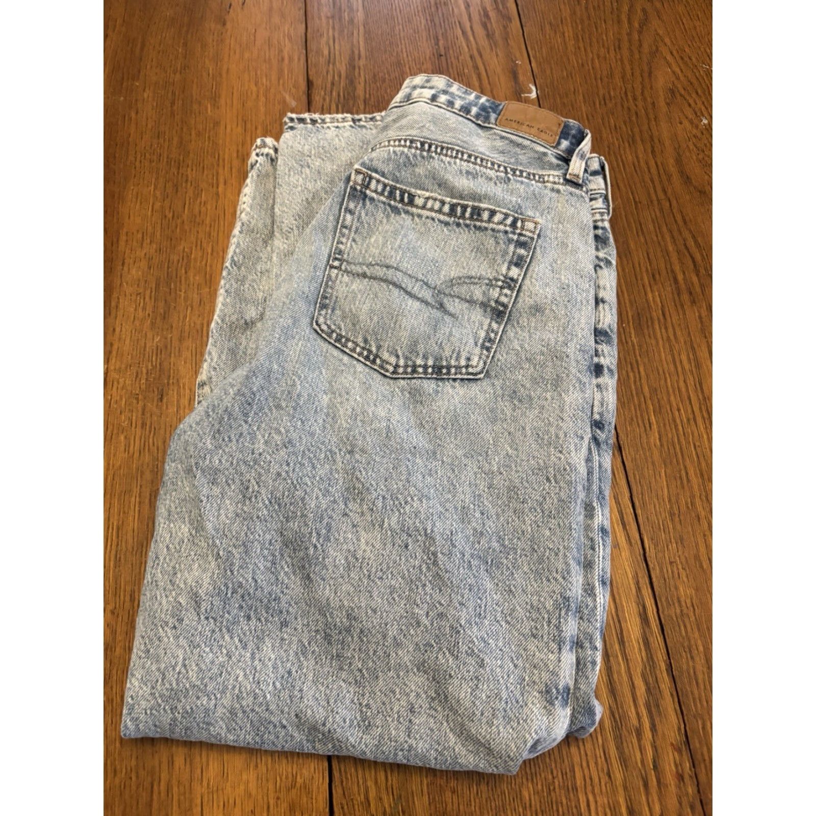 Vintage American Eagle Jeans Women’s Size 10 Blue Distressed Denim Mom Straight 5-Pocket Casual All Seasons Womens Size 32" / US 10 / IT 46 - 4 Thumbnail