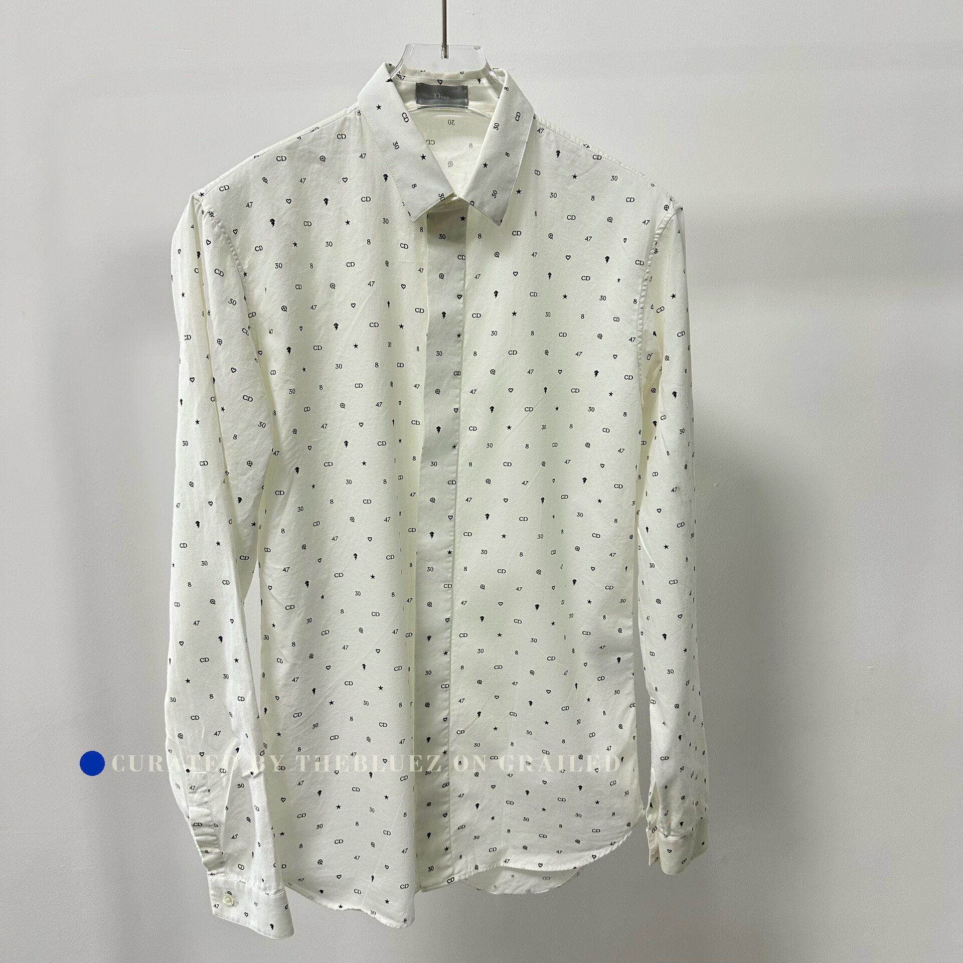 Dior Dior White All-Over CD Logo Shirt Size M / US 6-8 / IT 42-44 - 1 Thumbnail
