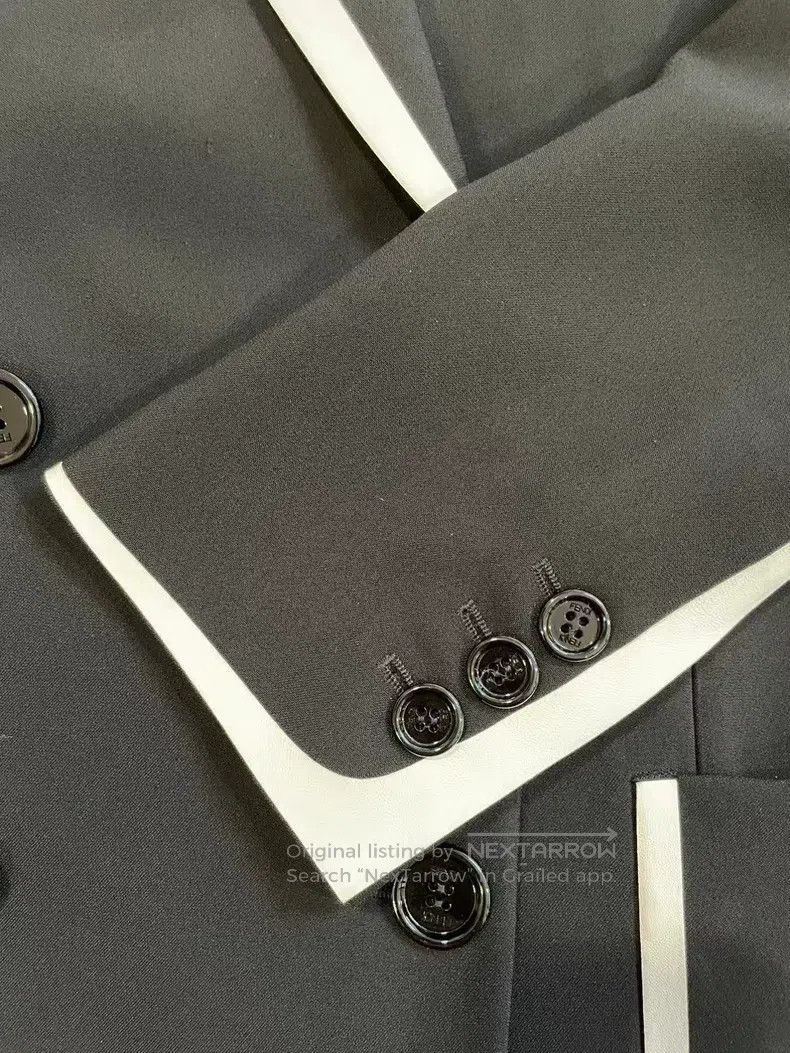 Fendi Fendi Black and white color block blazer jacket, leather a Size XS / US 0-2 / IT 36-38 - 5 Thumbnail
