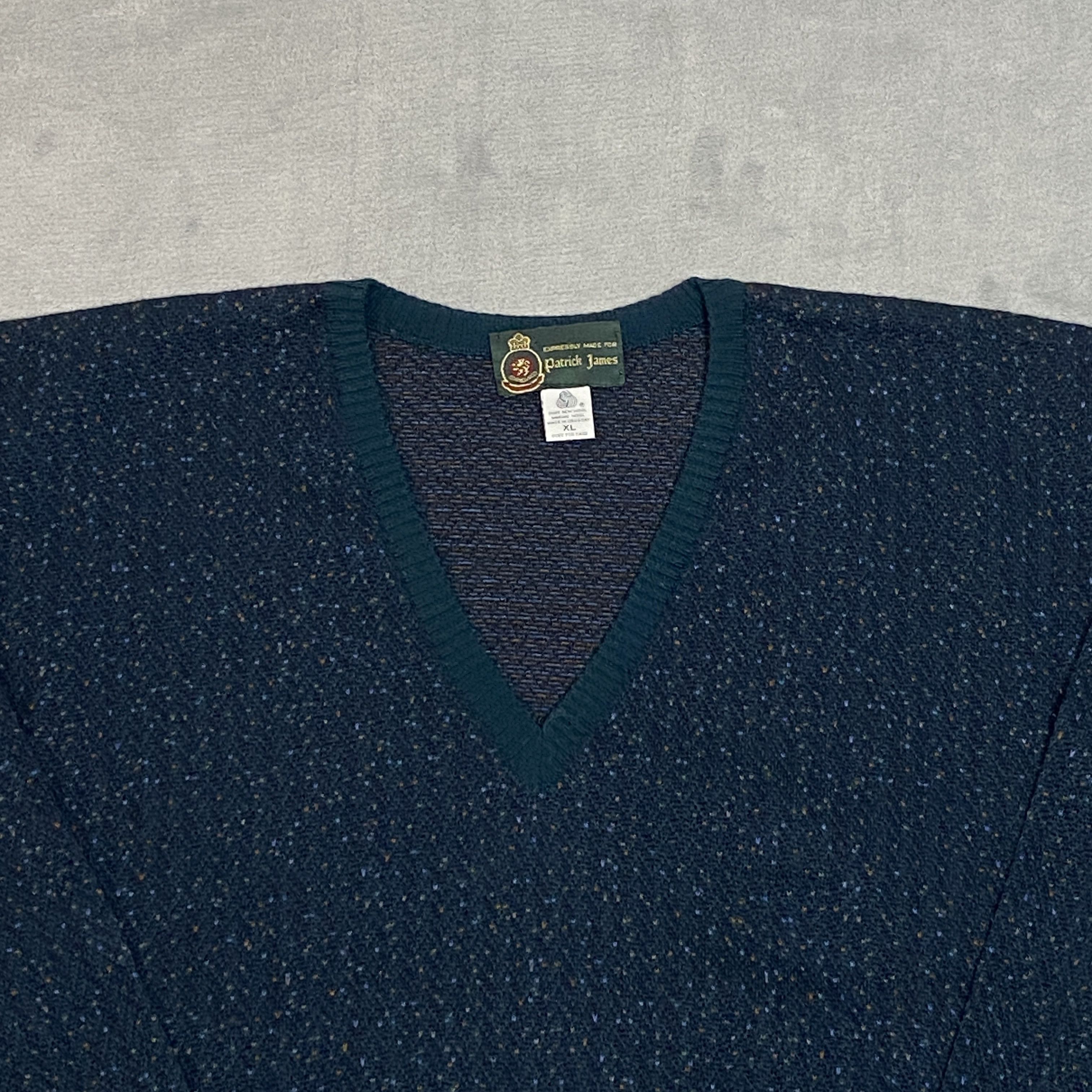 Vintage Patrick James Pure New Merino Wool Men XL Myrtle Knit V-Neck Size US XL / EU 56 / 4 - 5 Thumbnail