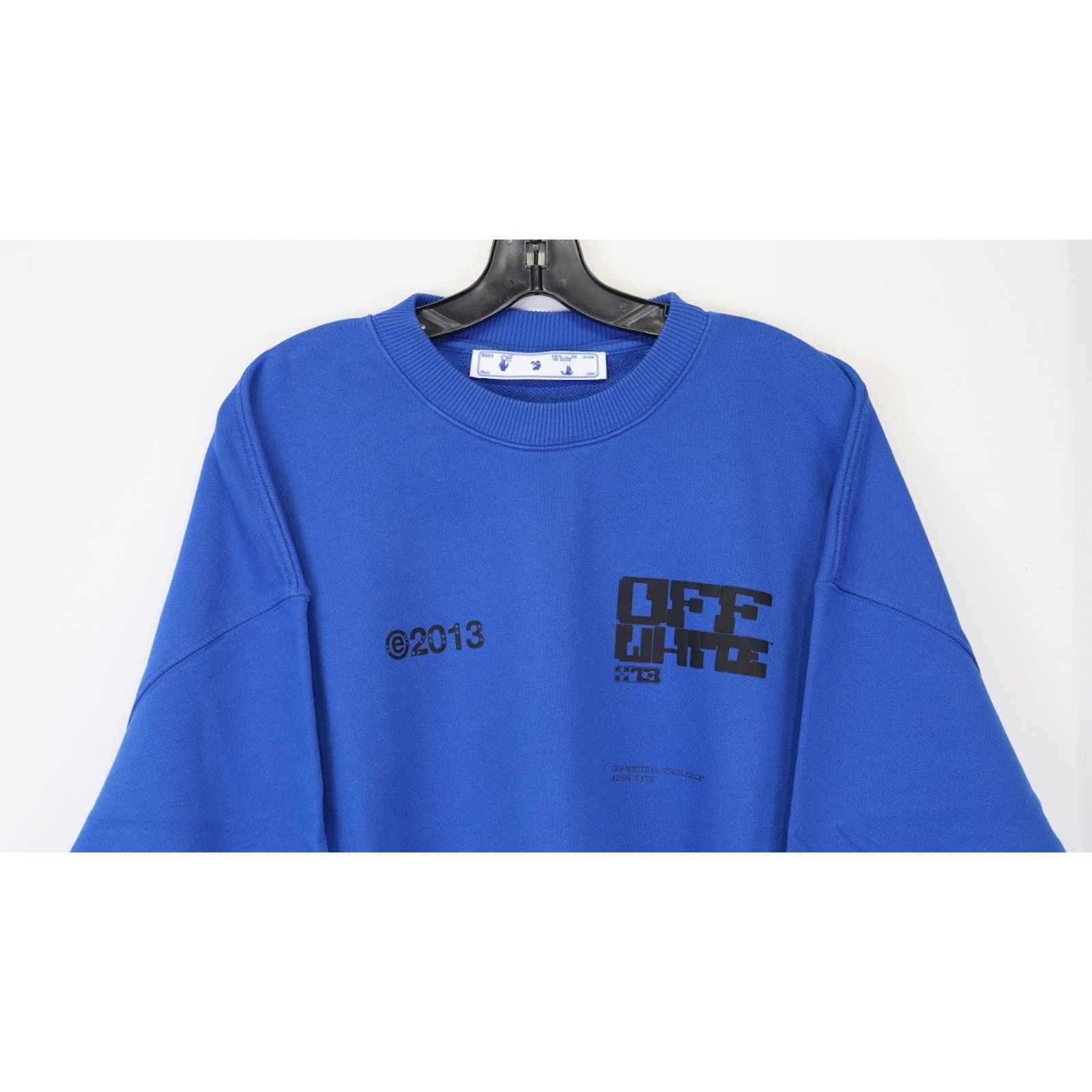 Off-White o1rshd1 Tech Marker Over Crewneck in Blue Black Size US S / EU 44-46 / 1 - 5 Thumbnail
