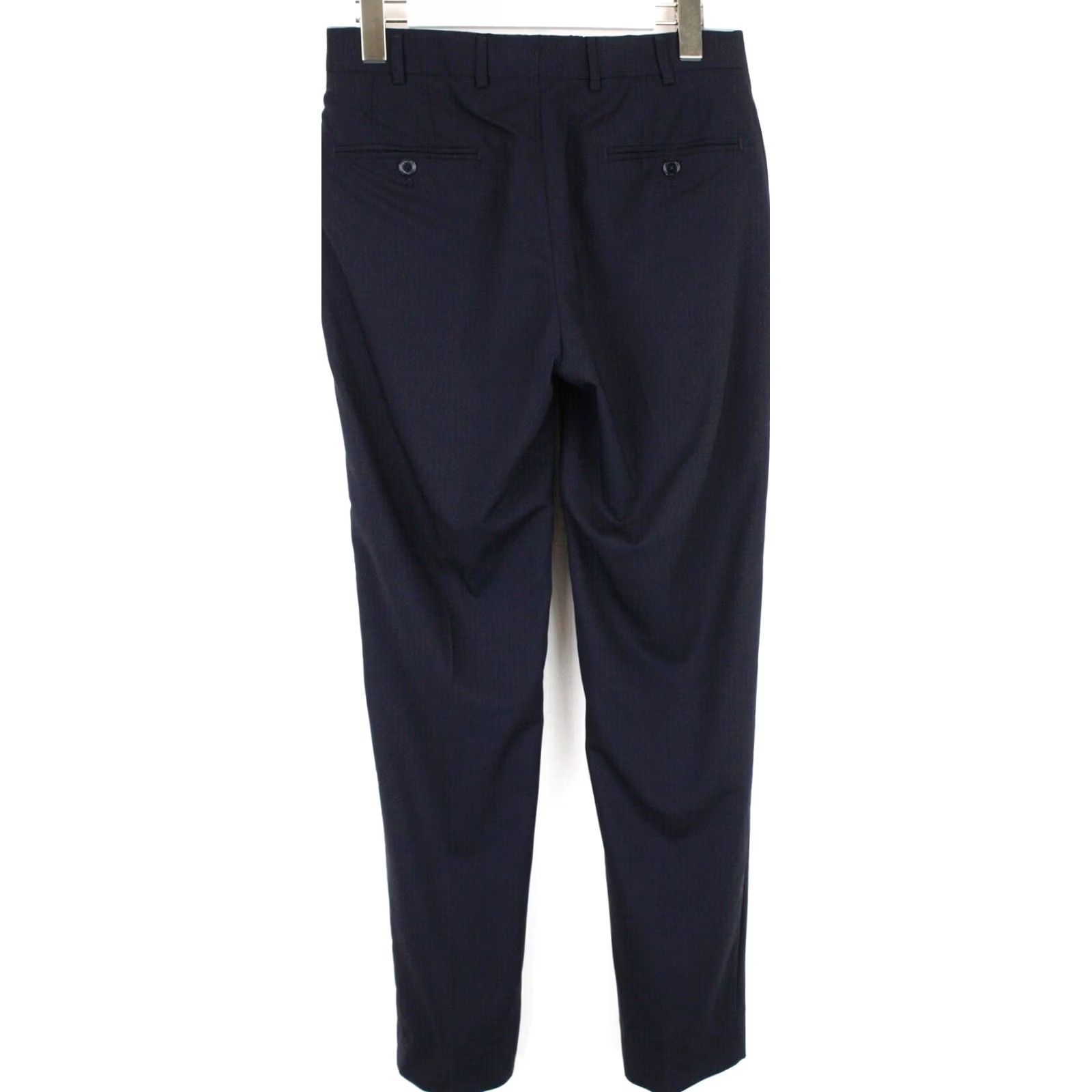 Massimo Dutti Massimo Dutti Trousers Men US 30 Wool Pinstripe Dark Blue Slim Style Size US 30 / EU 46 - 2 Thumbnail
