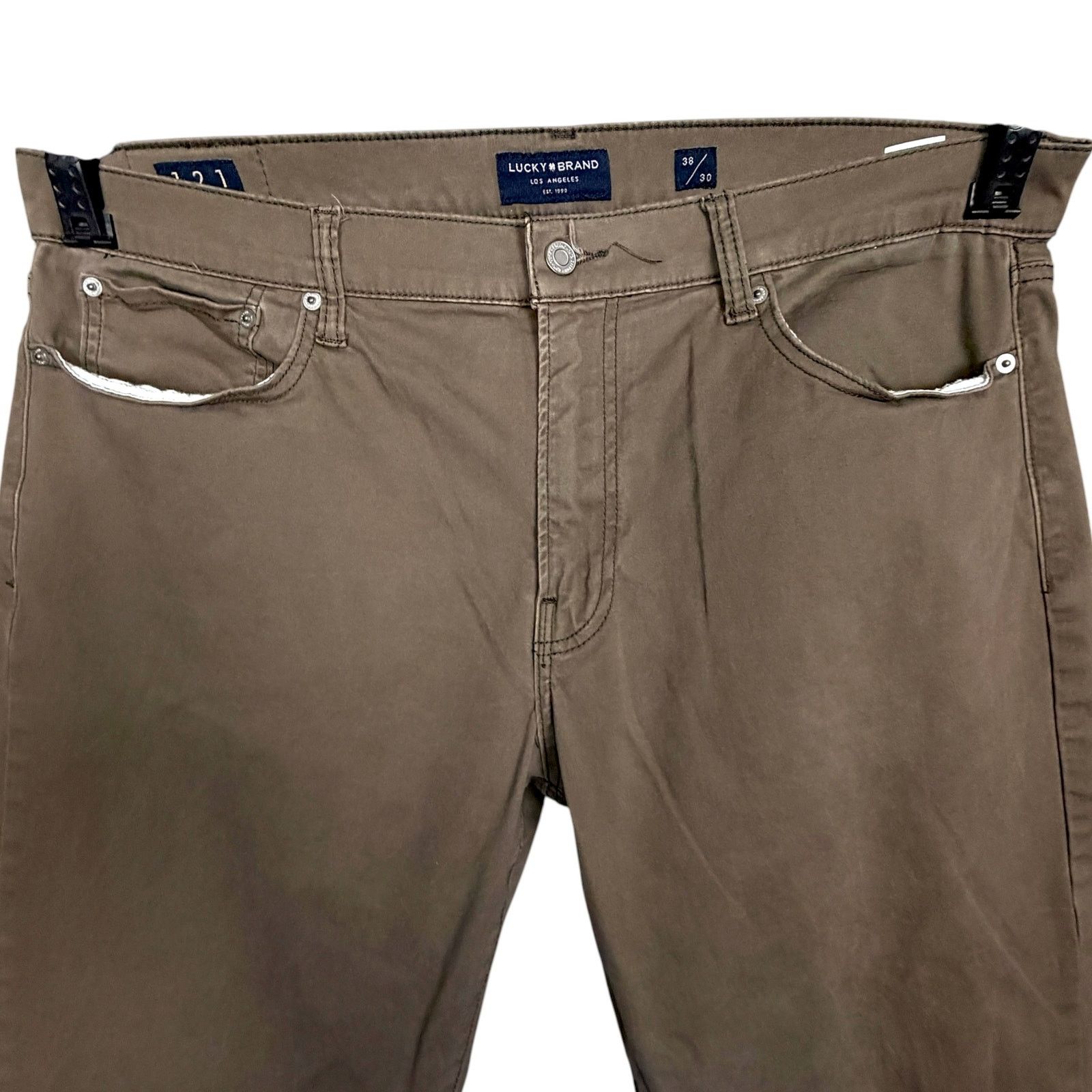 Lucky Brand Lucky Brand Mens 38x30 121 Slim Straight Chino Pants Green Size US 38 / EU 54 - 4 Thumbnail