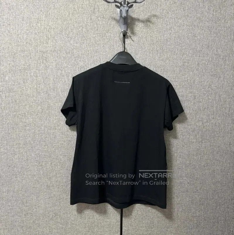 Maison Margiela Maison Margiela Black Cotton Logo T-Shirt . Size M / US 6-8 / IT 42-44 - 2 Thumbnail
