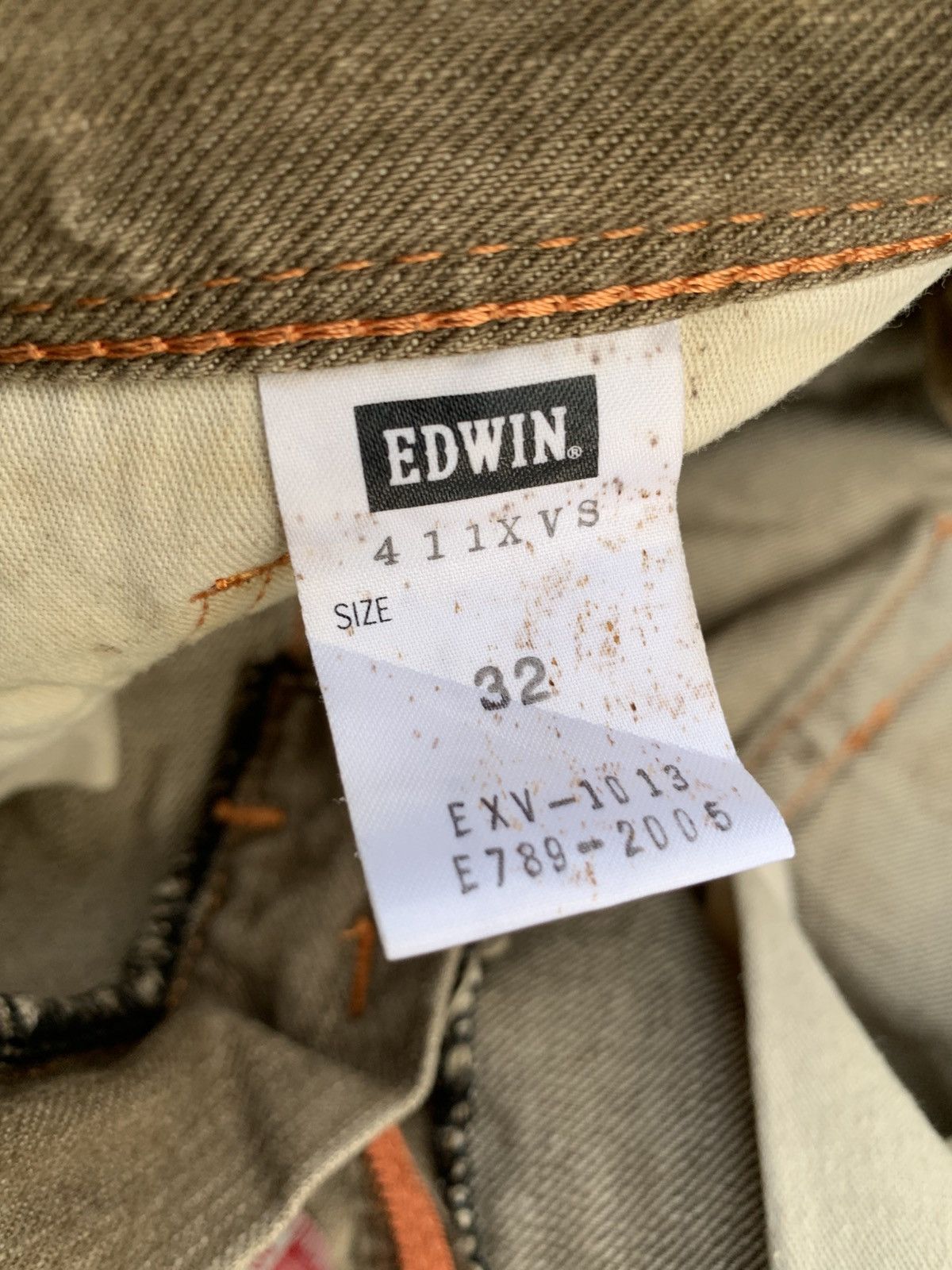 Edwin FLARE EDWIN XV BUCKLE BACK PUNK RUSTY JAPANESE DENIM Size US 33 - 14 Thumbnail