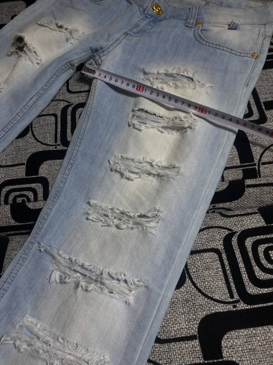 Other Crazy Crash Dirty Baggy Faded Jean Japan Avant Garde Style Size US 30 / EU 46 - 9 Thumbnail
