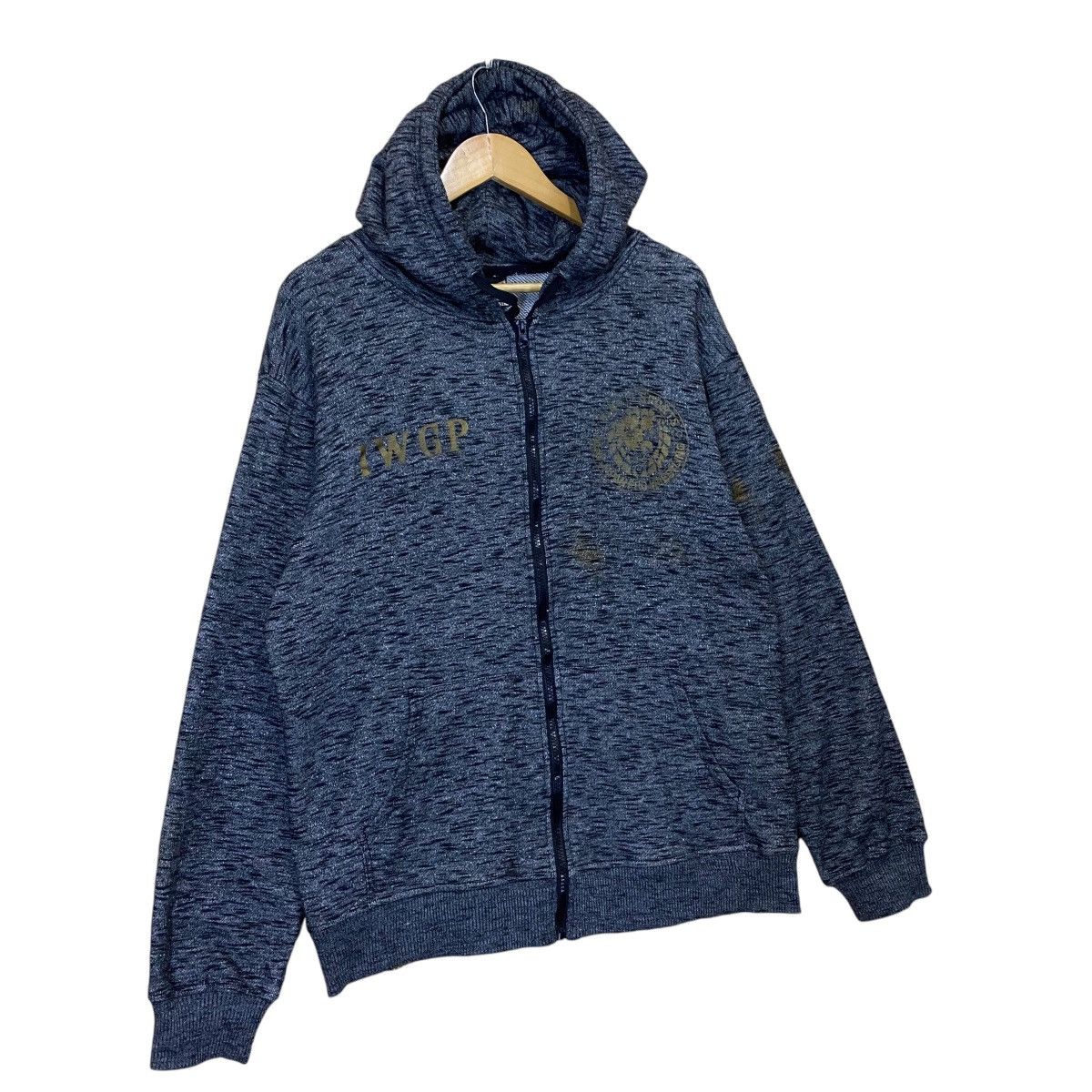 Japanese Brand × Sports Specialties × Vintage New Japan Pro Wrestling Big Logo Zipper Hoodie Size US L / EU 52-54 / 3 - 2 Thumbnail