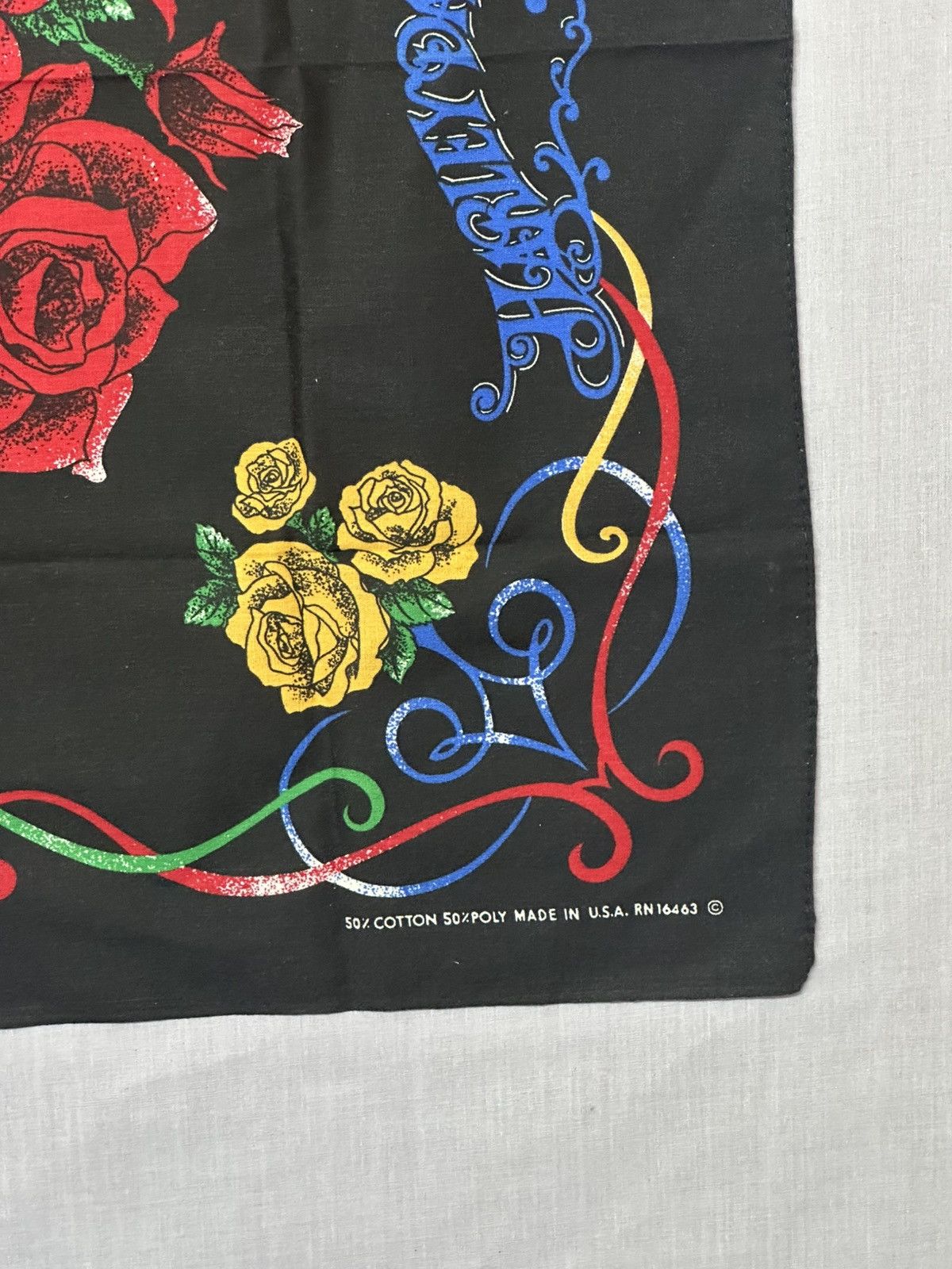 Harley Davidson vintage Harley-Davidson bandana featuring a rose pattern Size ONE SIZE - 2 Thumbnail