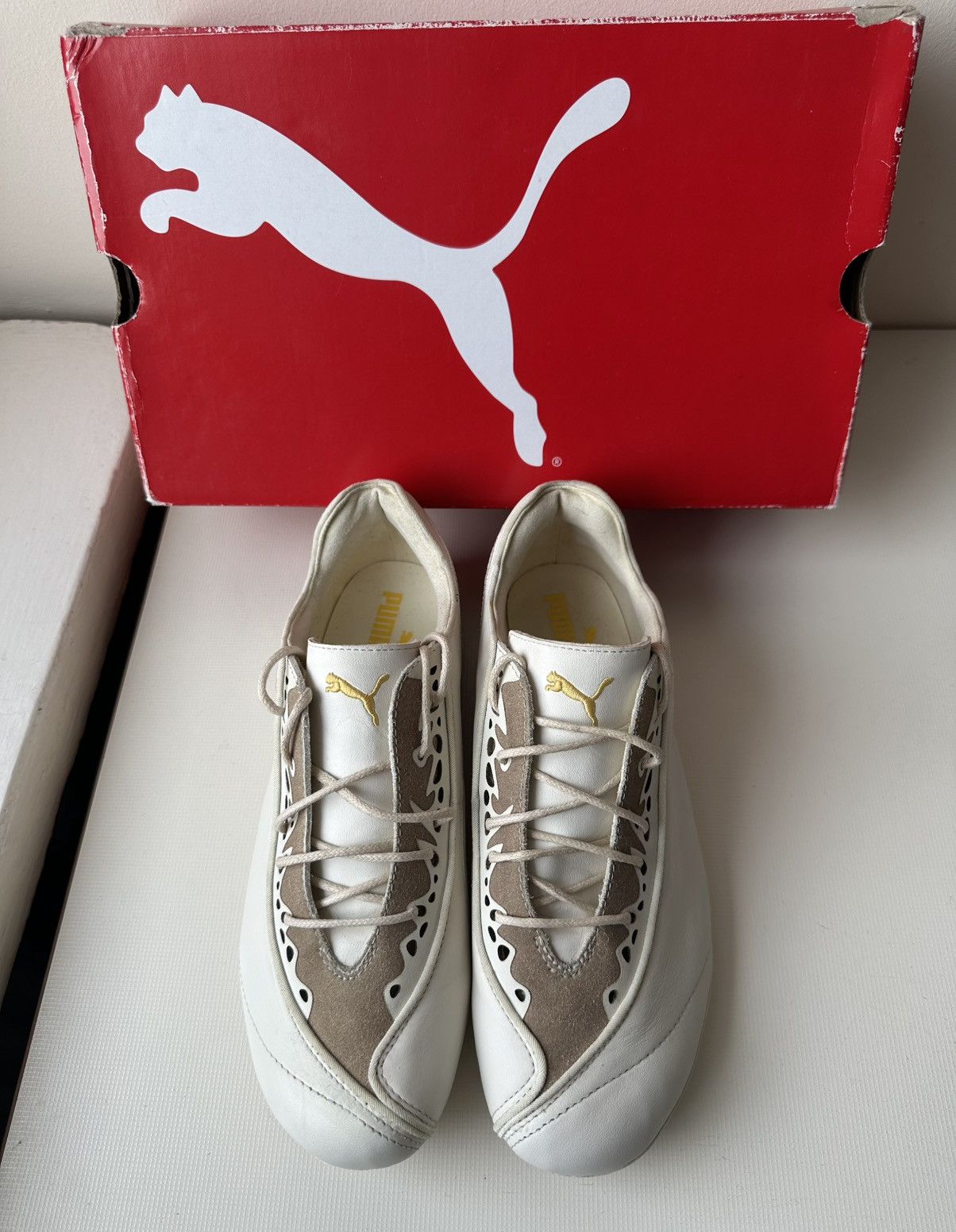 Puma Puma Sauvage vintage white leather sneakers Size US 9 / IT 39 - 1 Thumbnail