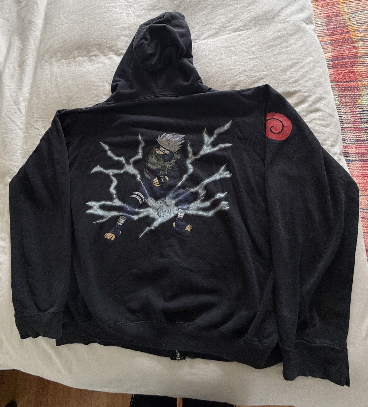 Anime Vintage Naruto Zip Up Hoodie Kakashi 2002 Size US XL / EU 56 / 4 - 1 Thumbnail