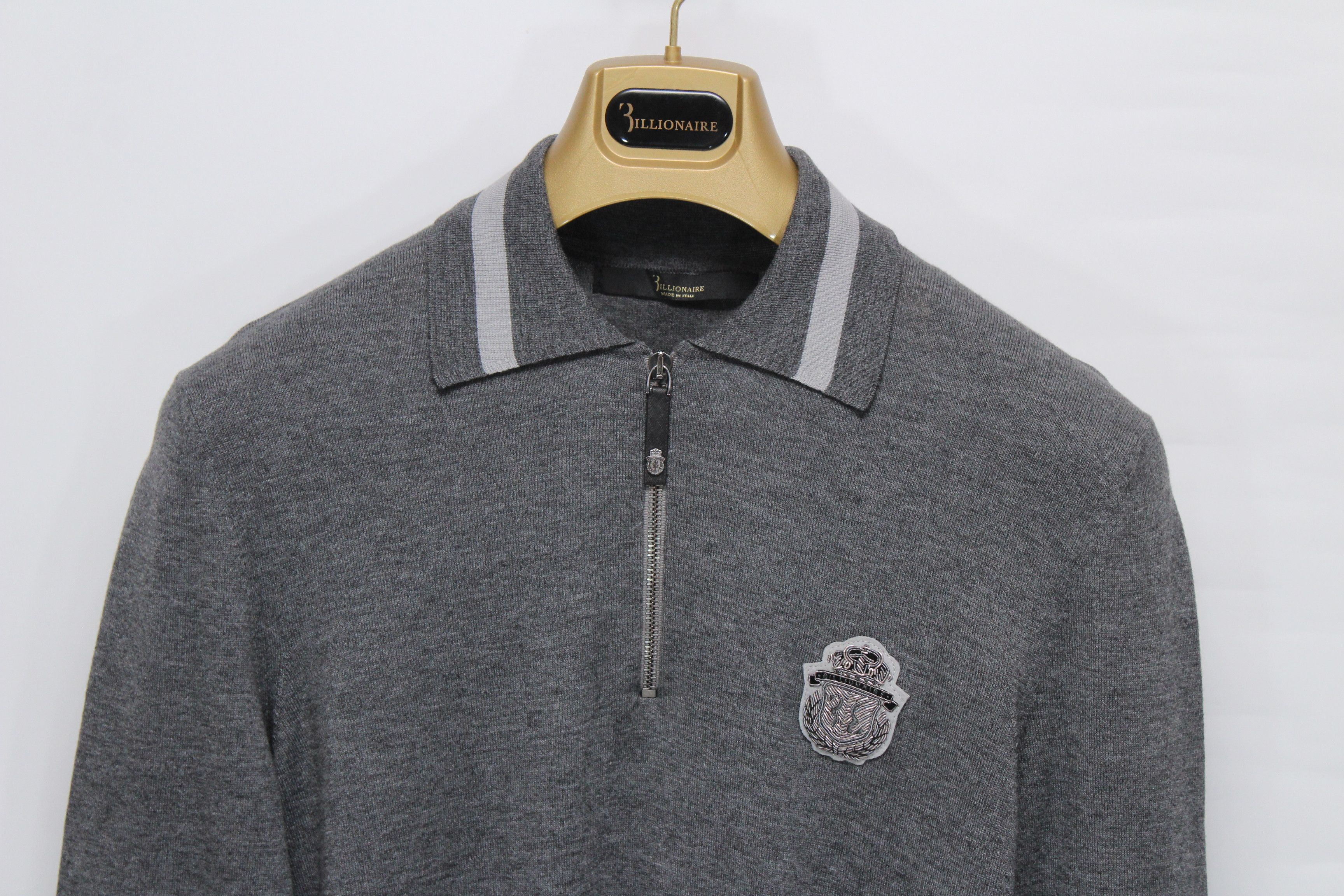 Billionaire Couture Billionaire Zip Mock Neck Crest Sweater Size US S / EU 44-46 / 1 - 2 Thumbnail