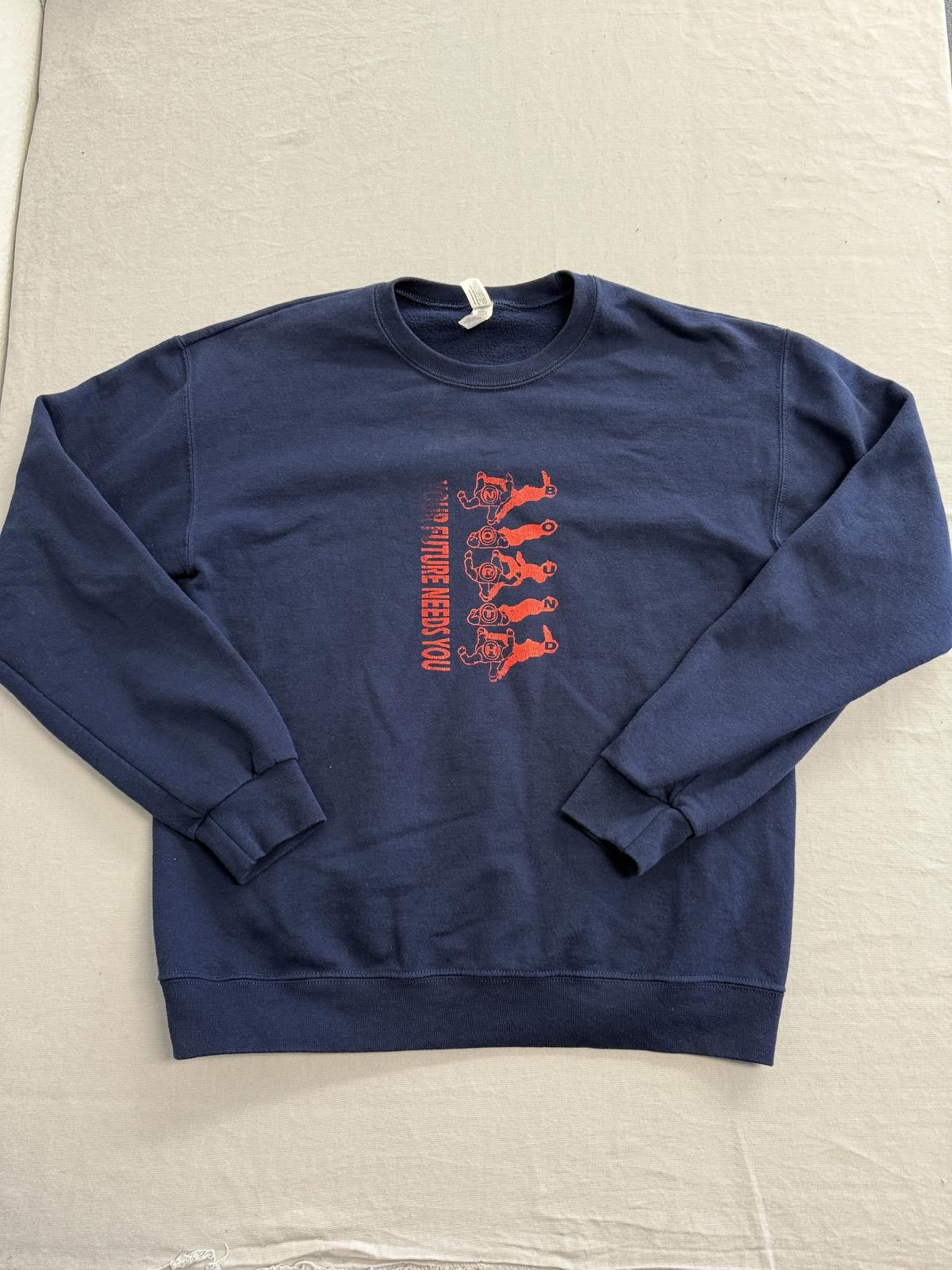 Jerzees Northbound Strategy Crewneck Your Future Needs You - M Size US M / EU 48-50 / 2 - 2 Thumbnail