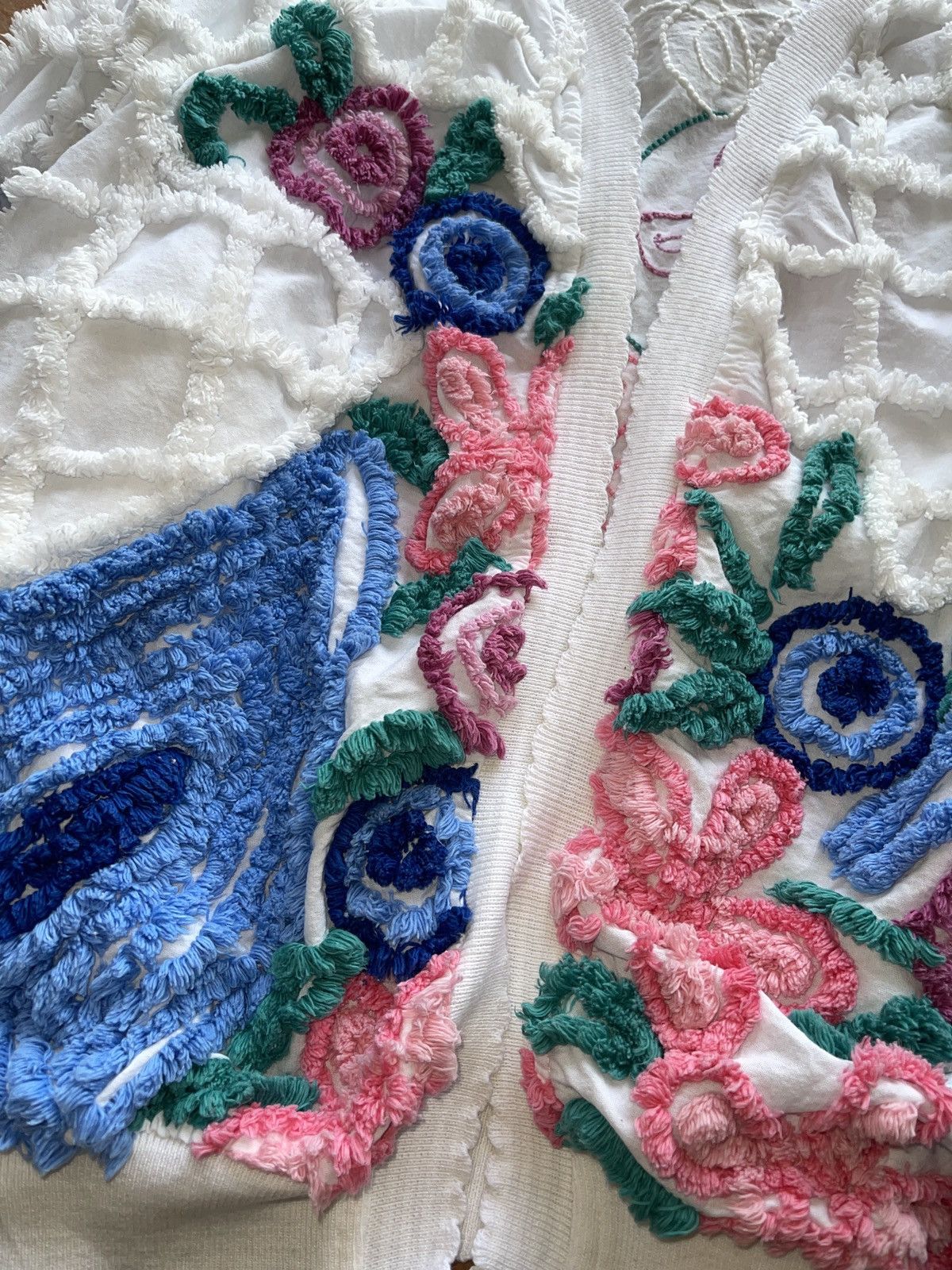 Vintage Vintage Damze Handcrafted California 3D Abstract Cardigan Size XL / US 12-14 / IT 48-50 - 11 Thumbnail