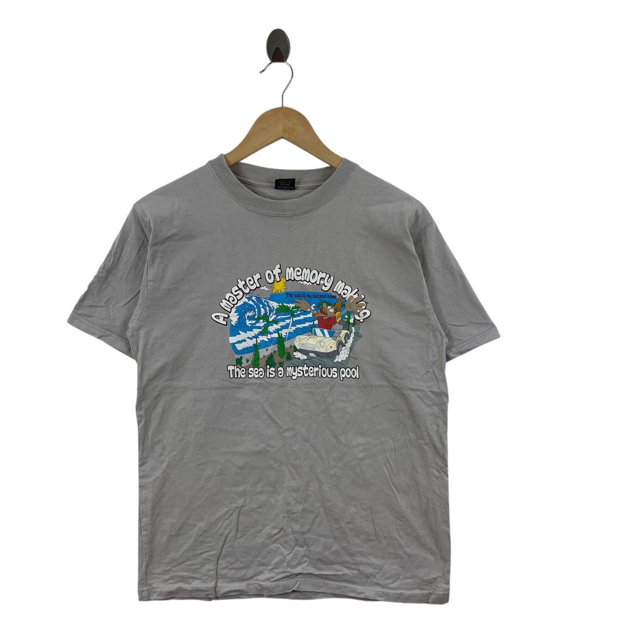 Vintage Vintage SOMEDAY SURF The Sea Is Mysterious Cartoon Tee Shir Size US M / EU 48-50 / 2 - 4 Thumbnail