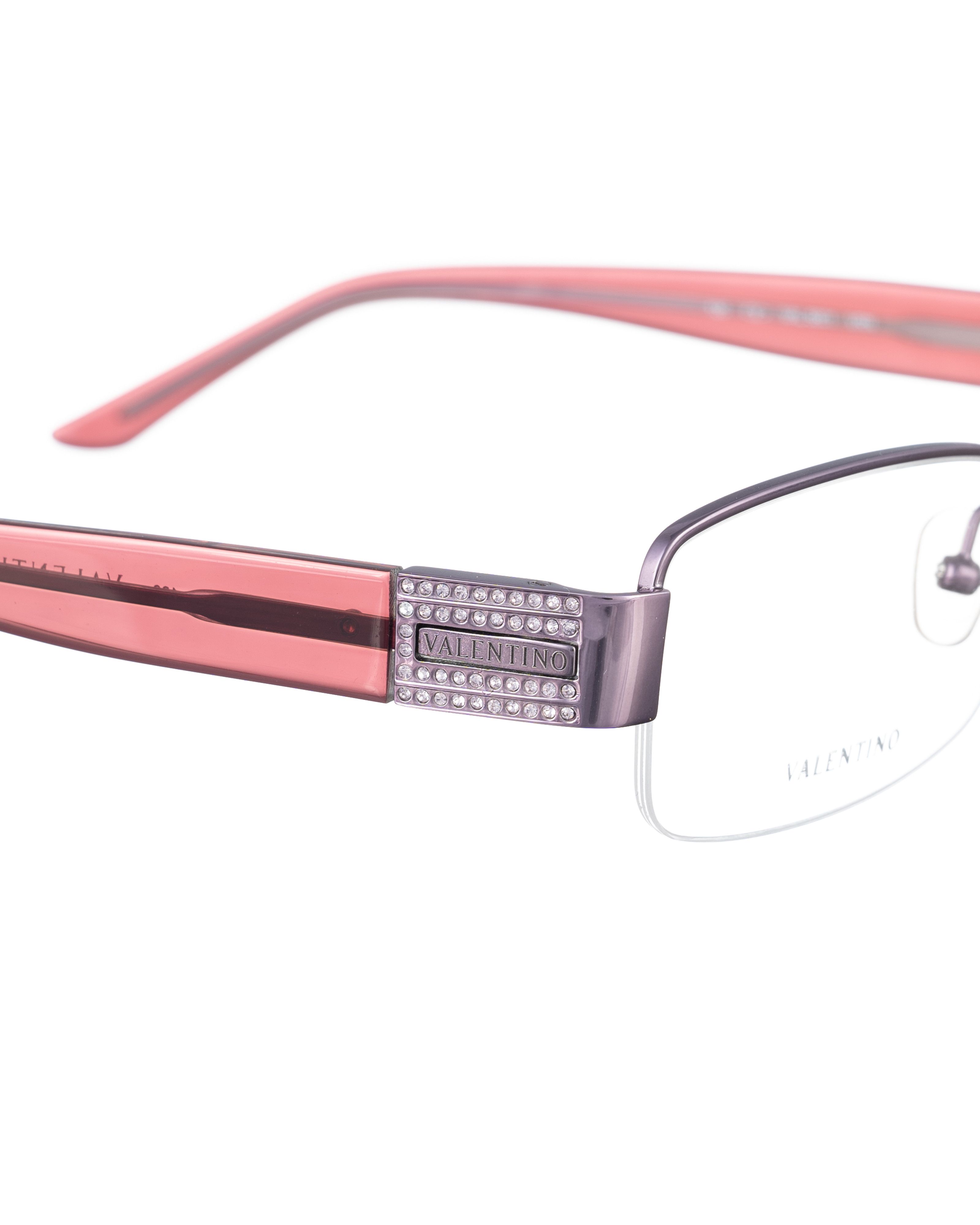 Valentino Valentino 00s Violet Half Rim Glasses with Gems Size ONE SIZE - 1 Thumbnail