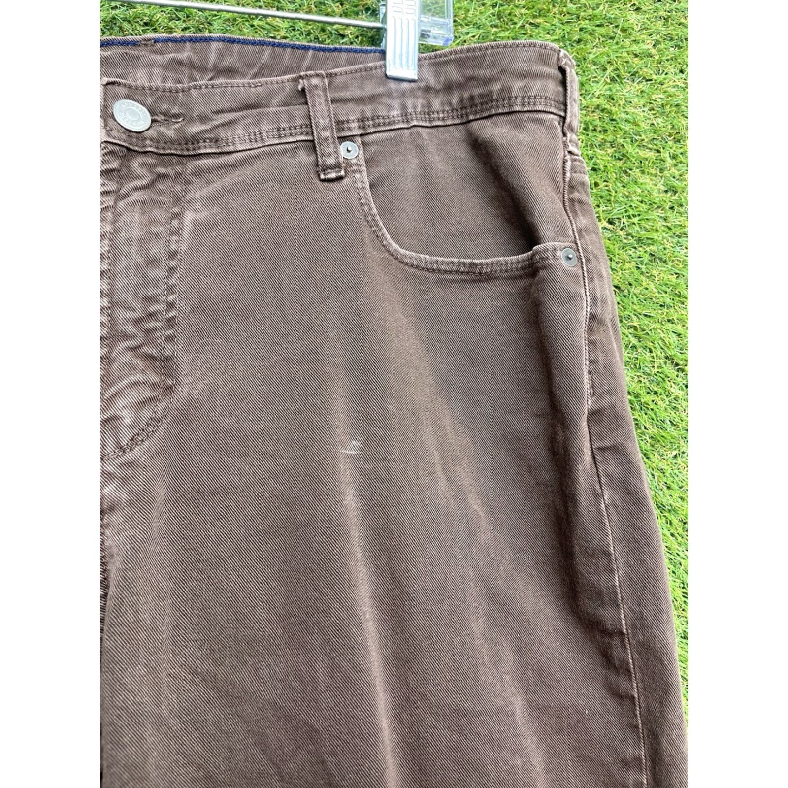 Bonobos Bonobos Pants Mens 36x34 Straight Fit Flat Front Denim Brown Casual Jeans Shirt? Size US 36 / EU 52 - 7 Thumbnail