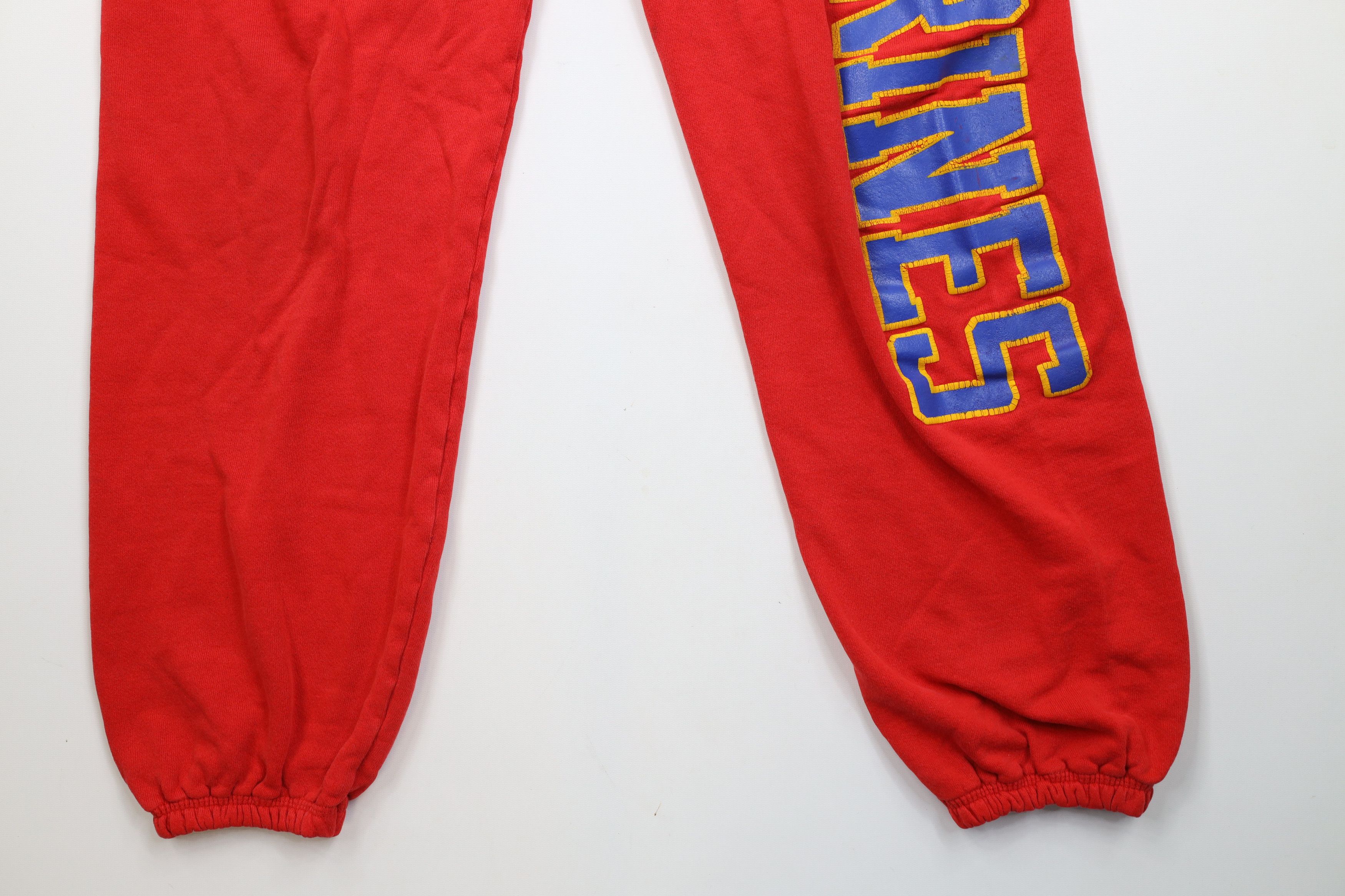 Vintage Vintage 80s Spell Out USMC Marines Sweatpants Joggers Red Size US 38 / EU 54 - 4 Thumbnail
