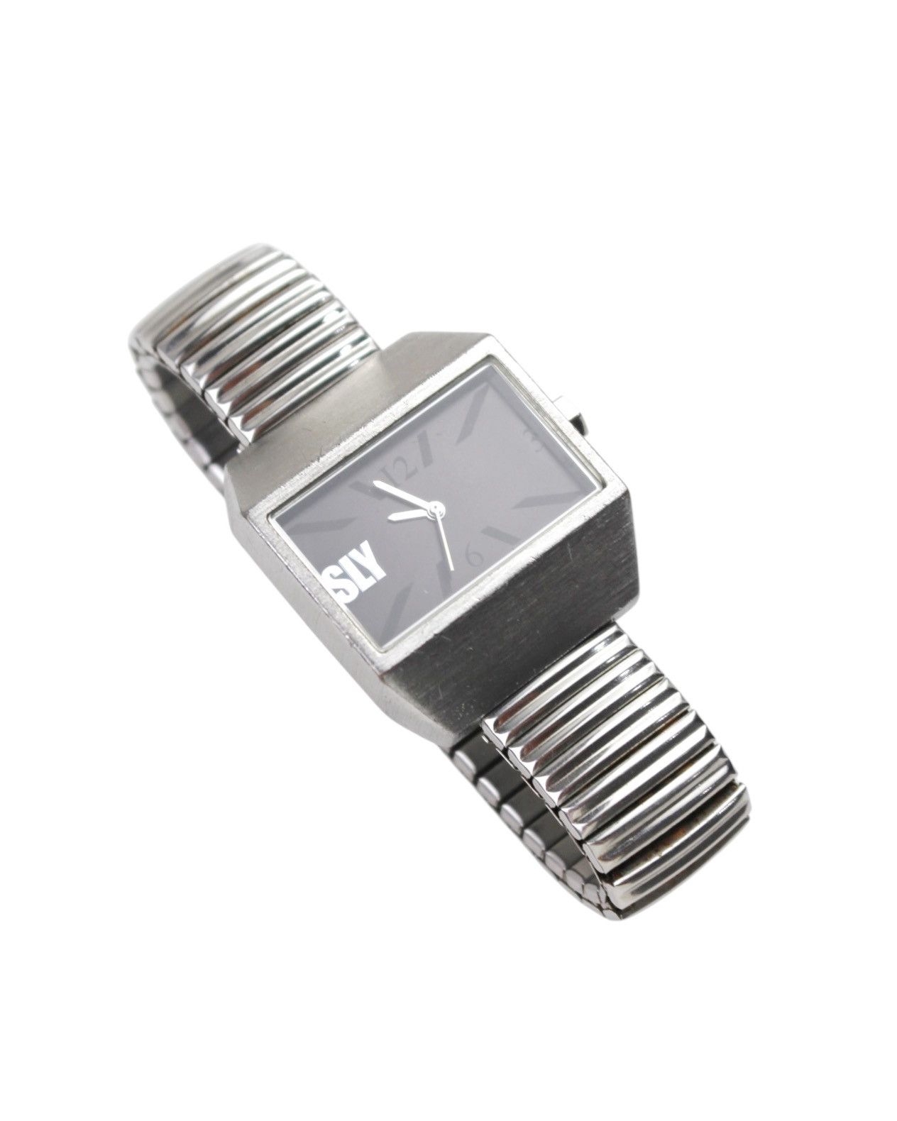 Hysteric Glamour 2000S SLY JAPAN SQUARE FACE SILVER TONE WATCH STRETCH BAND Size ONE SIZE - 3 Thumbnail