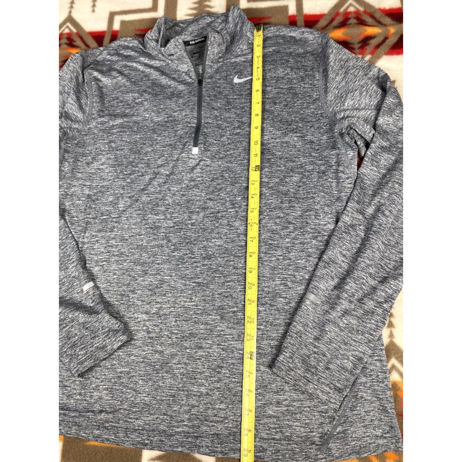 Nike Nike Dri Fit Running 1/4 Zip Long Sleeve Heather Gray Shirt Mens XL Size US XL / EU 56 / 4 - 4 Thumbnail